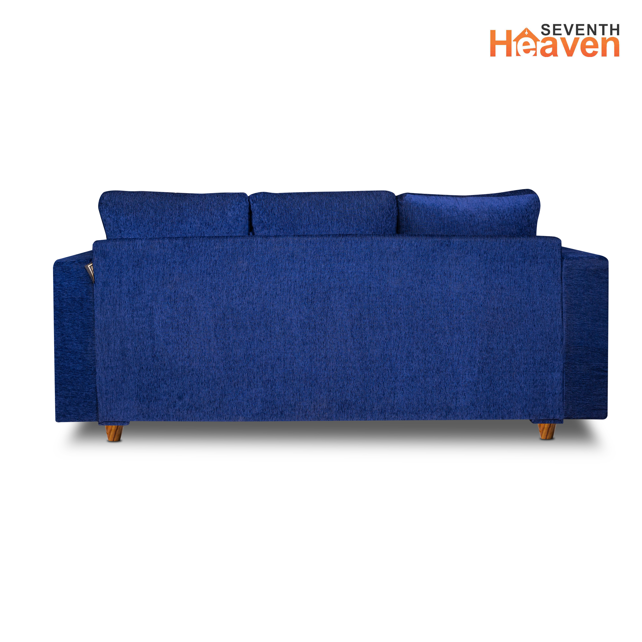 Rio 3 Seater Sofa, Chenille Molfino Fabric (Finish Color - Blue)