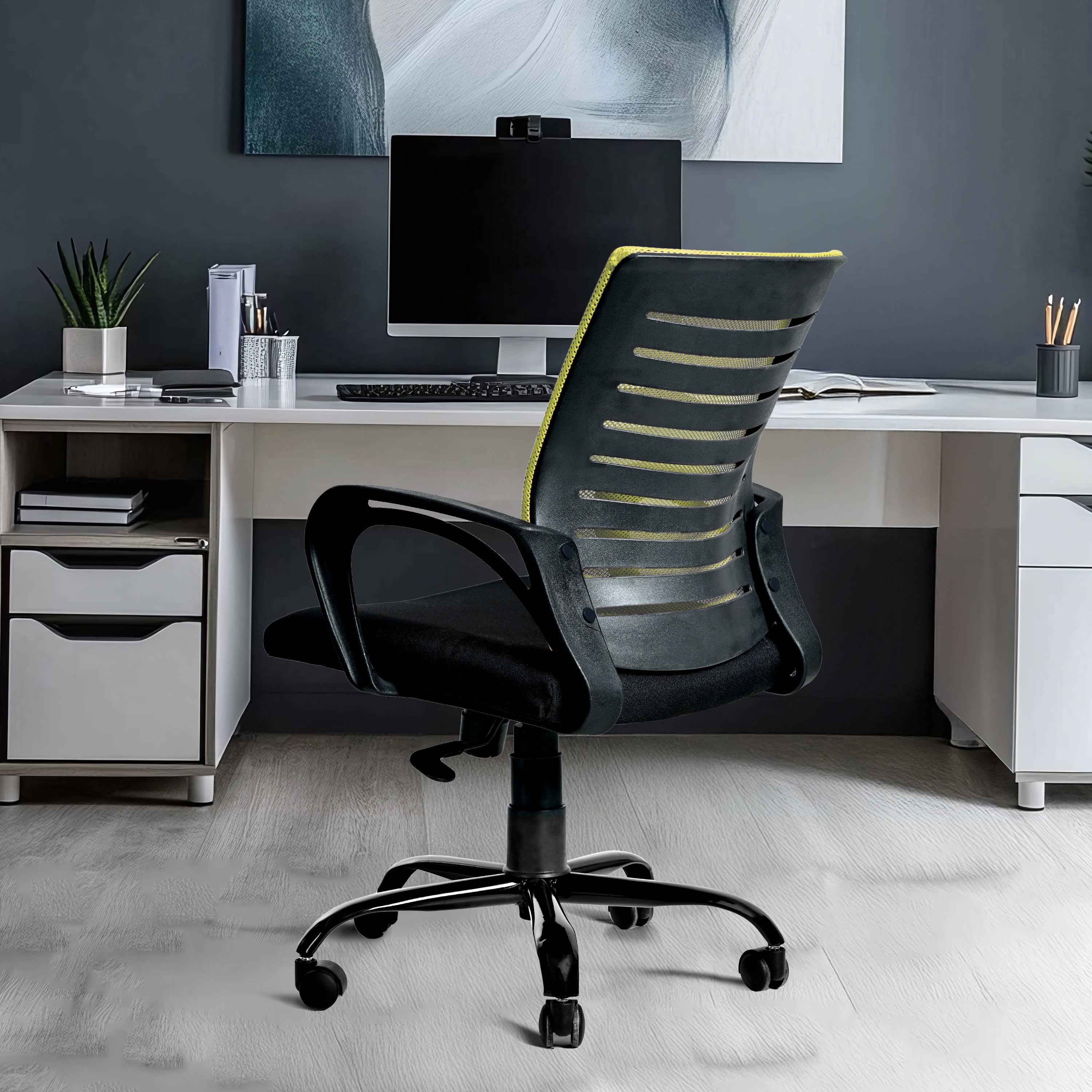 Blaze Mid-Back Office Chair – Ergonomic, Durable & Versatile (Green)
