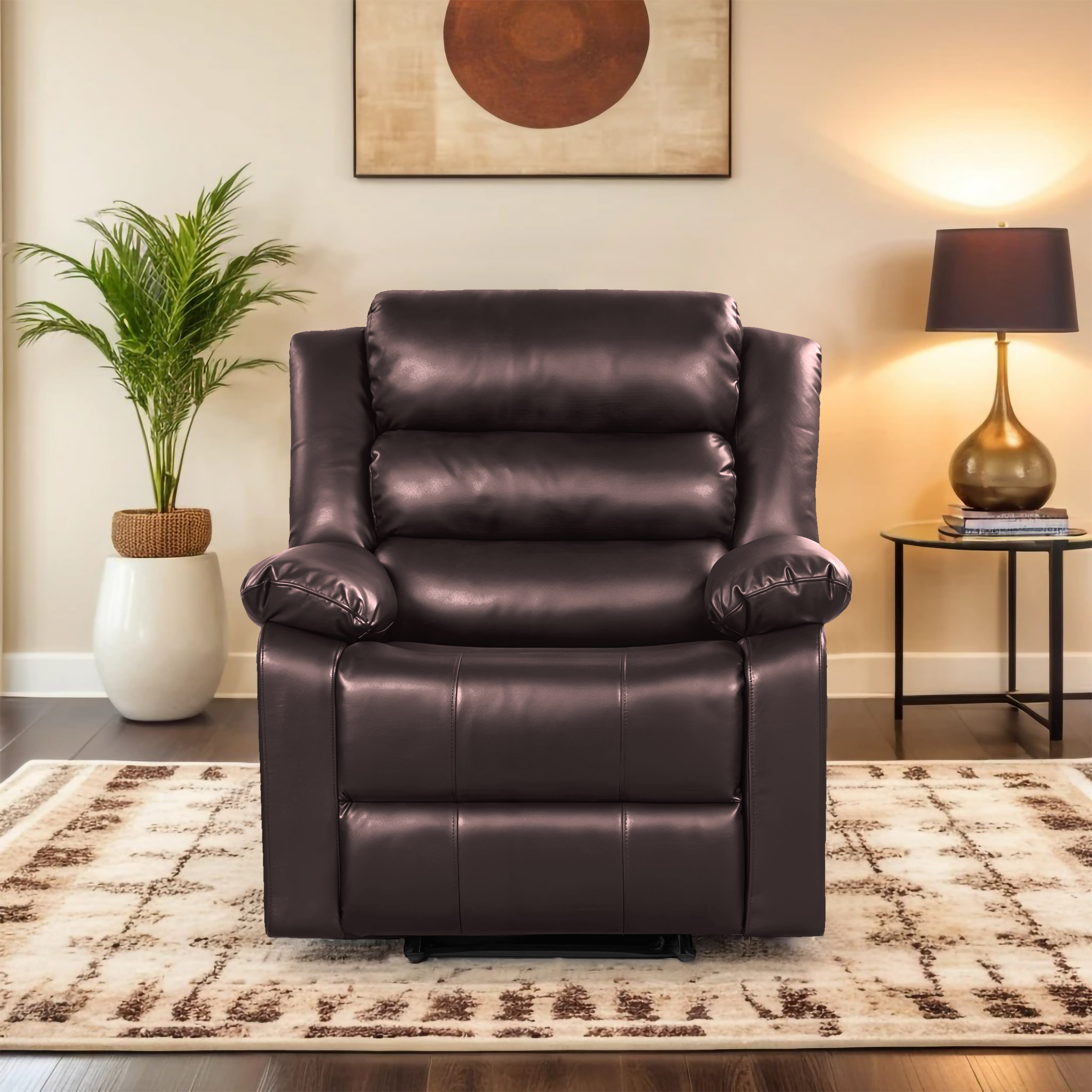 Oslo 1 Seater Recliner – ( Spacious, Luxurious & DIY-Friendly- Brown )