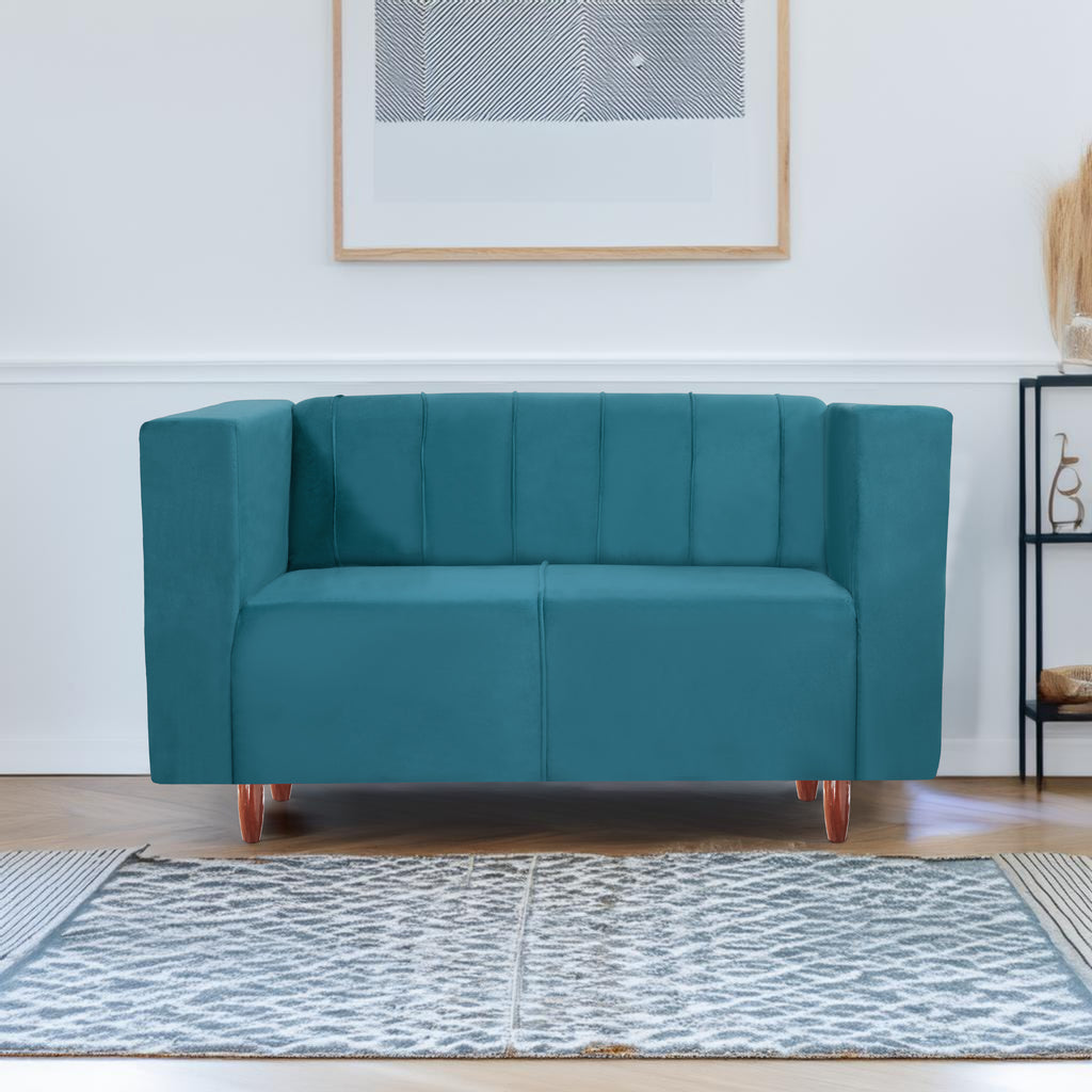 Sydney 2 Seater Sofa- ( Premium Holland Fabric- Sky Blue )