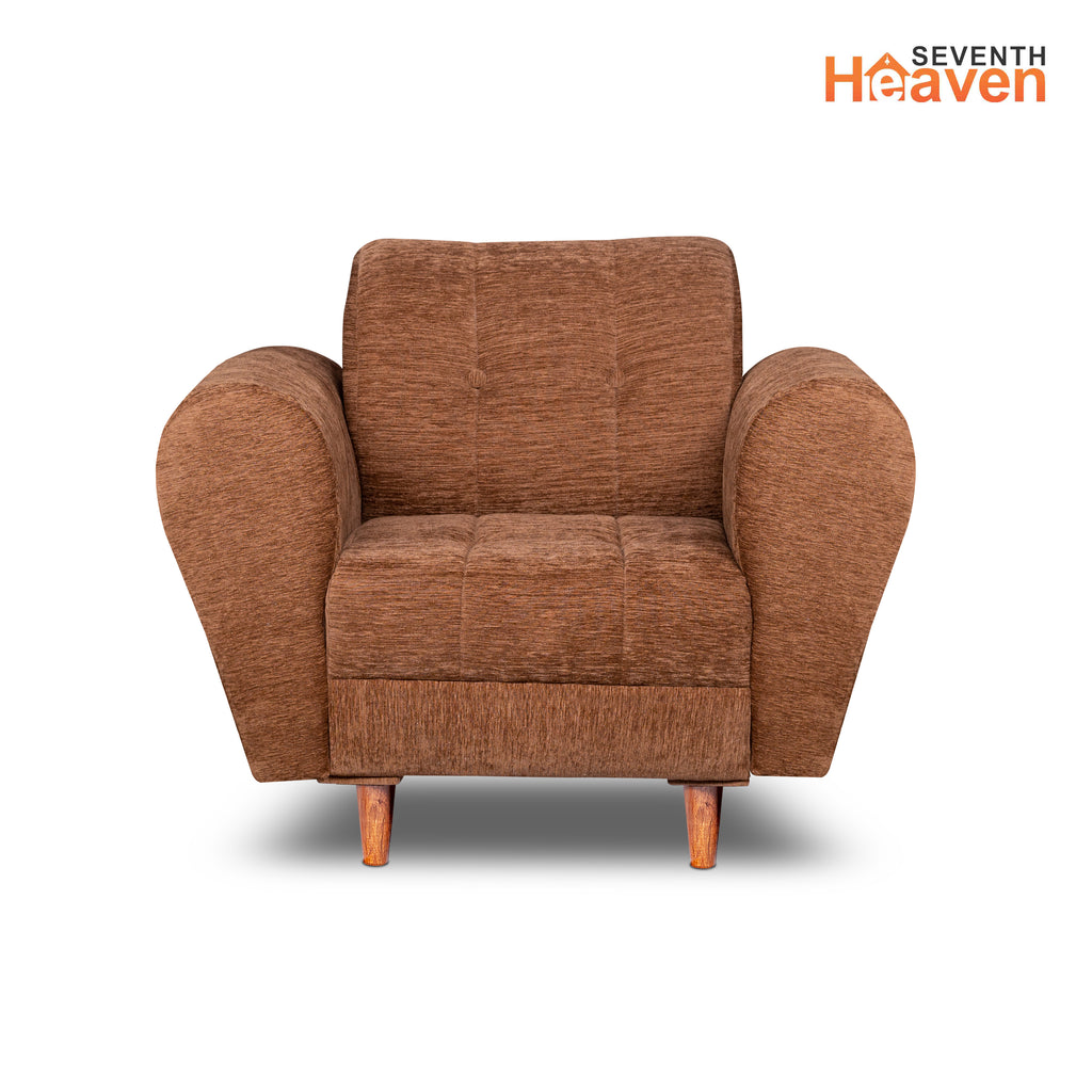 Milan 1 Seater Sofa - ( Premium Molfino Fabric- Beige )