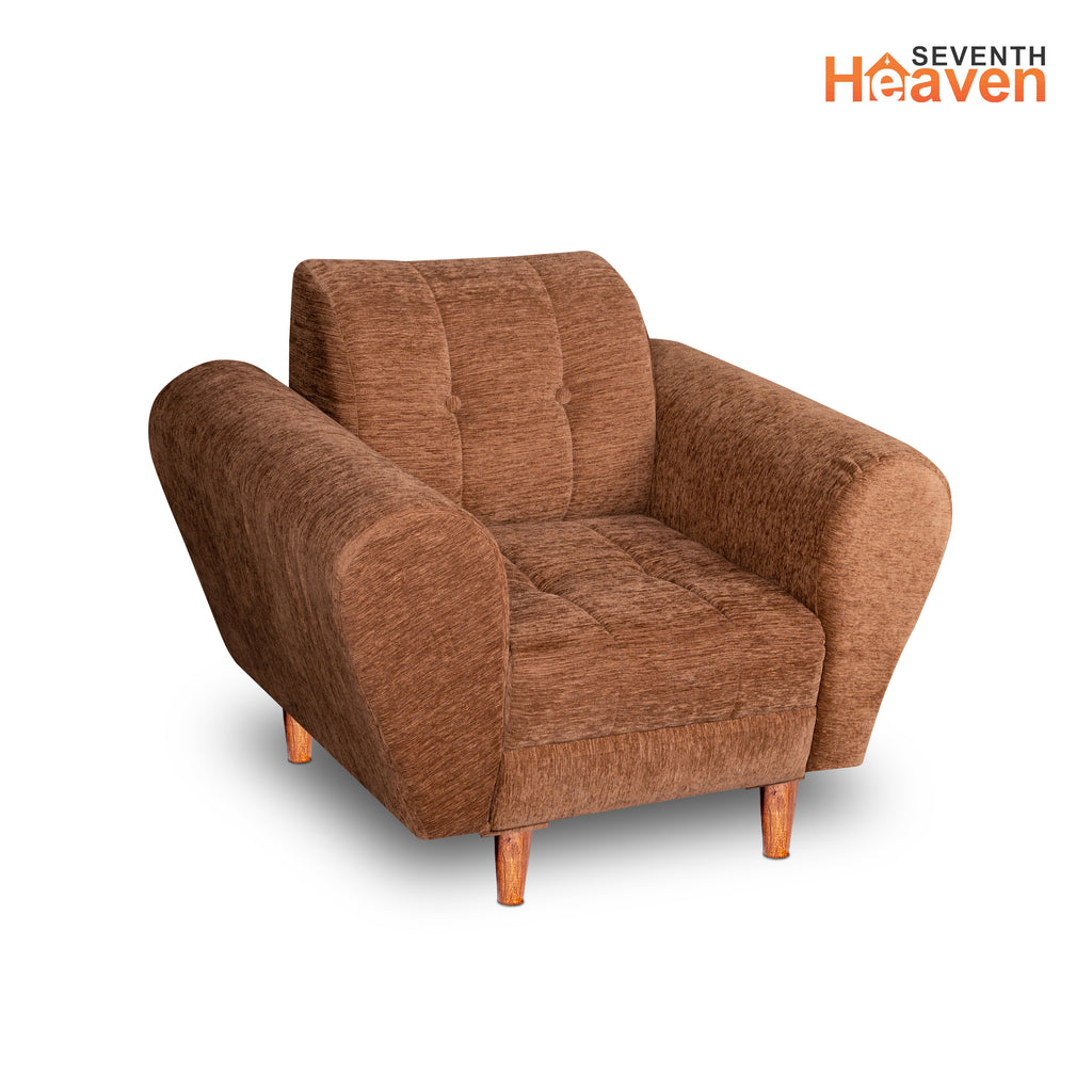 Milan 1 Seater Sofa - ( Premium Molfino Fabric- Beige )
