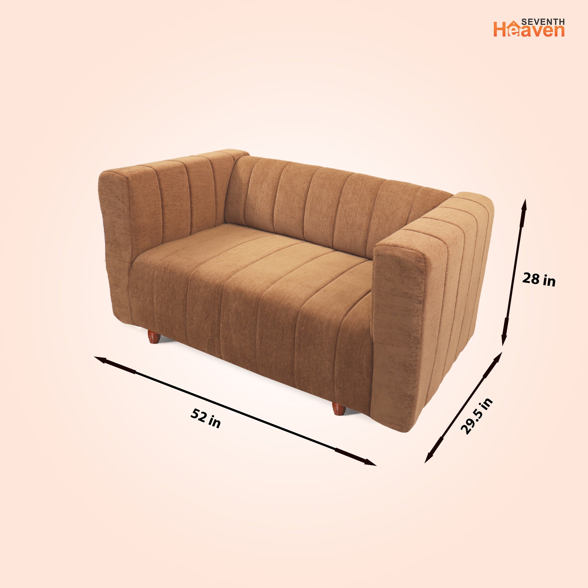 Tokyo 2 Seater Sofa- ( Premium Molfino Fabric- Beige )