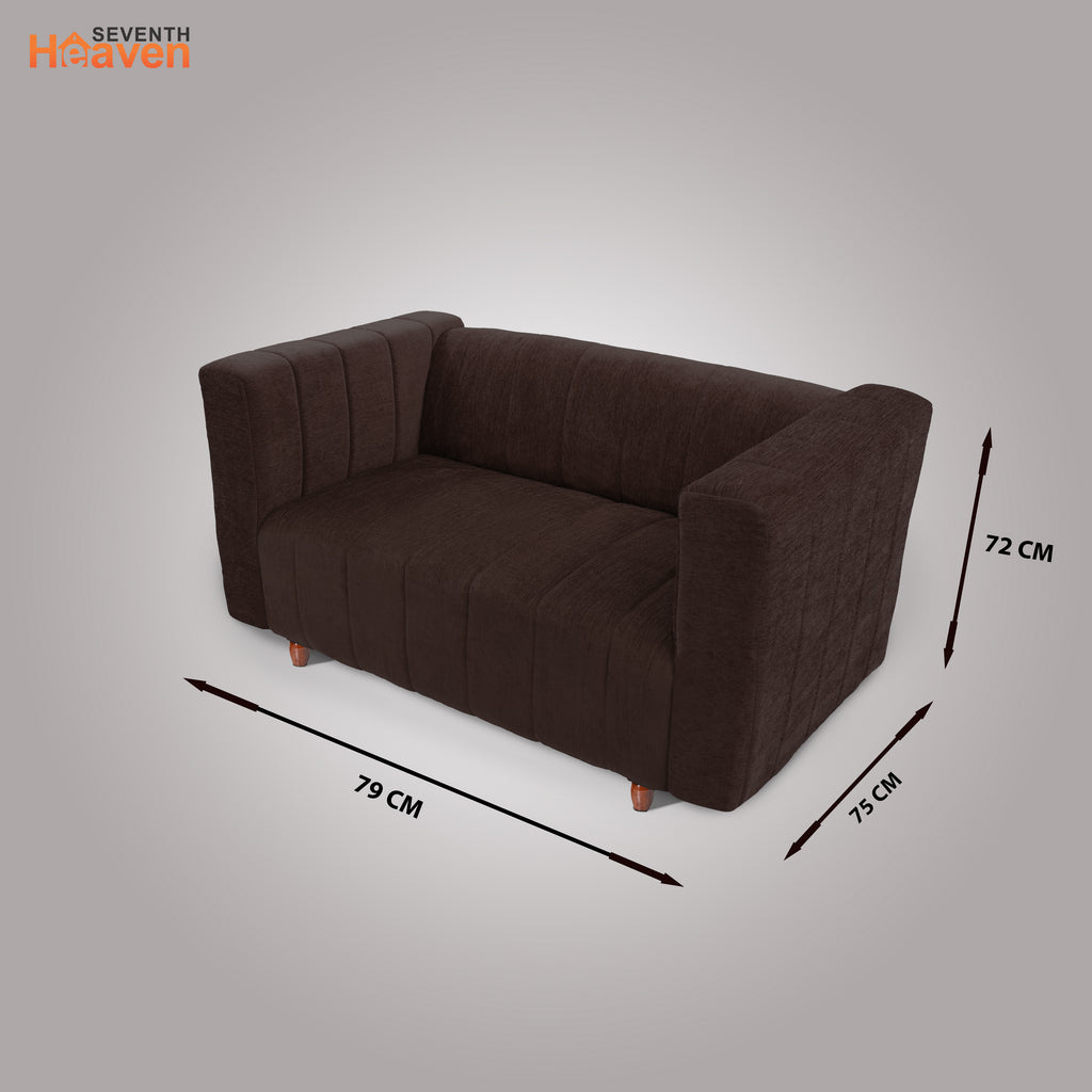 Tokyo 2 Seater Sofa- ( Premium Molfino Fabric- Brown )