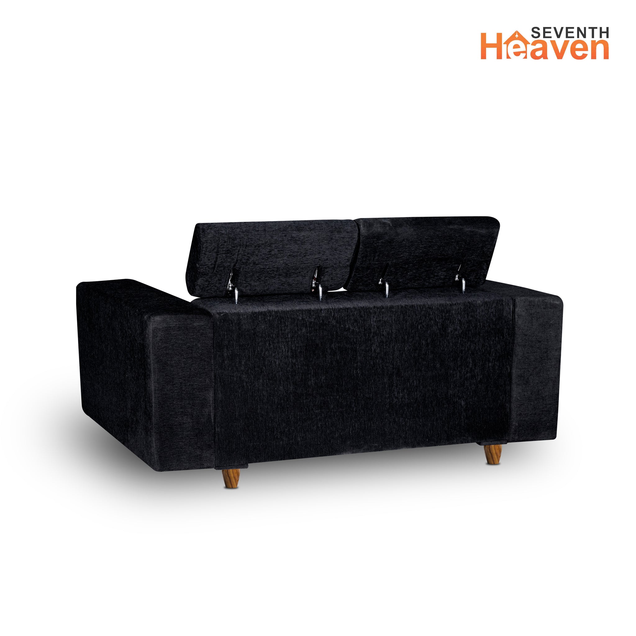 Berlin 2 Seater Sofa- ( Premium Molfino Fabric- Black )