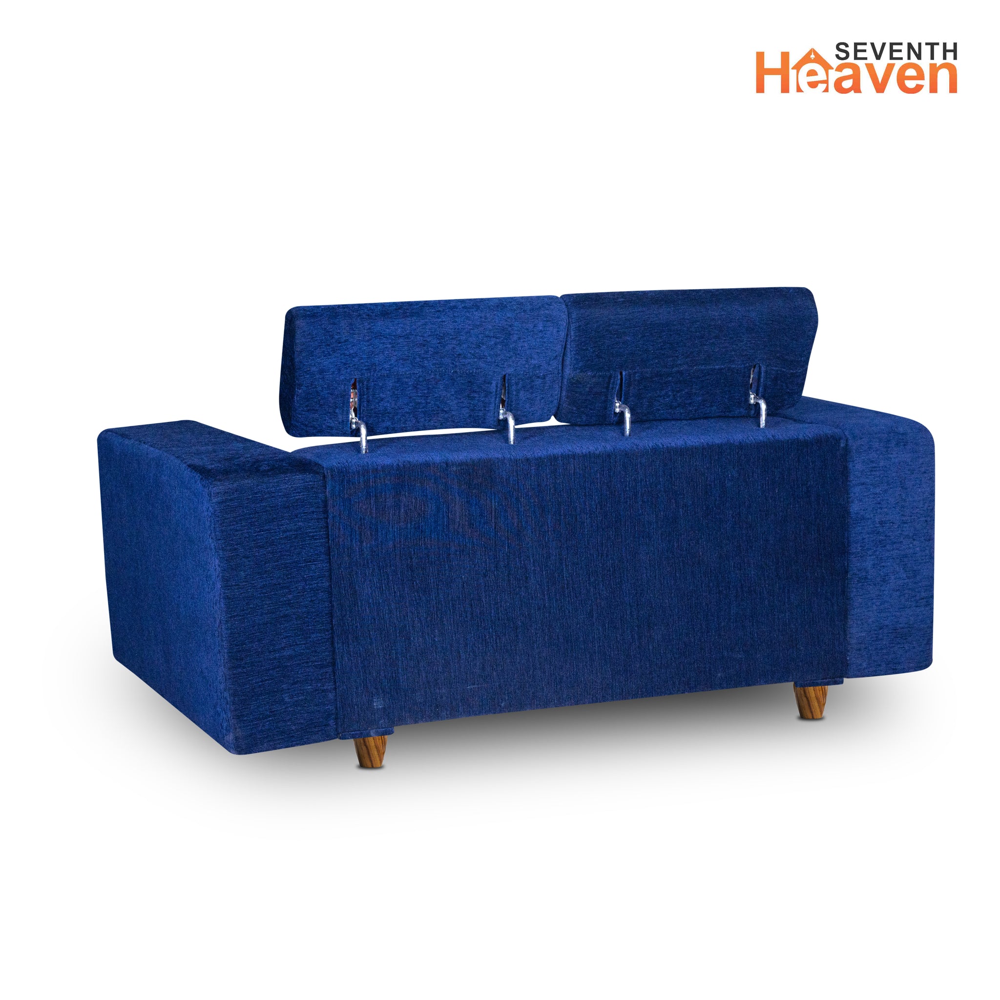 Berlin 2 Seater Sofa- ( Premium Molfino Fabric- Blue )
