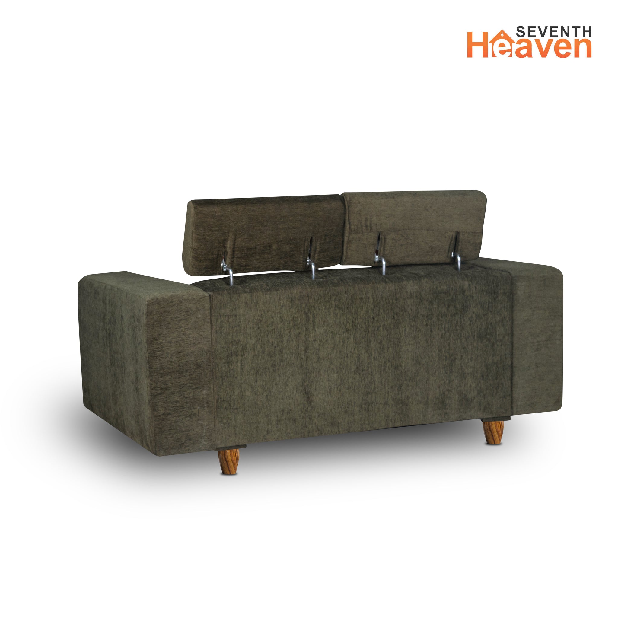 Berlin 2 Seater Sofa- ( Premium Molfino Fabric- Green )