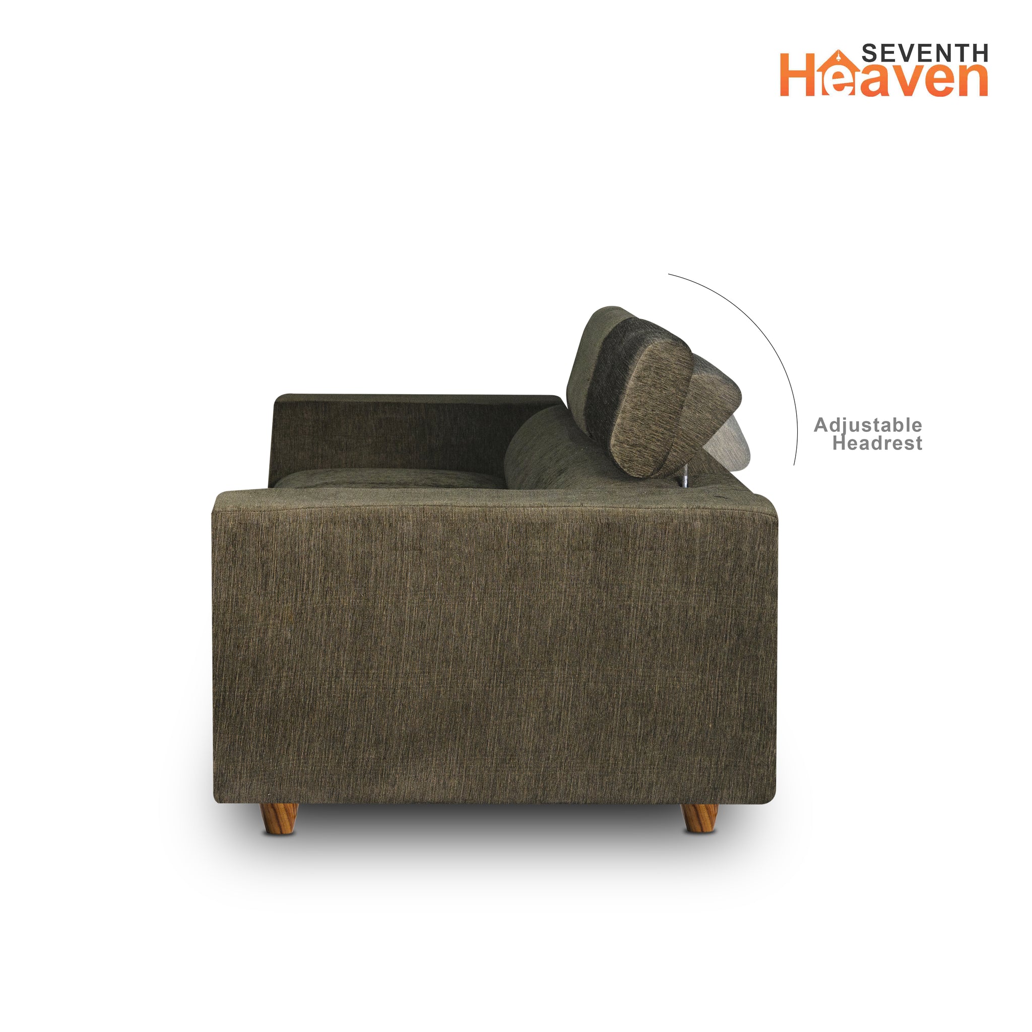 Berlin 2 Seater Sofa- ( Premium Molfino Fabric- Green )