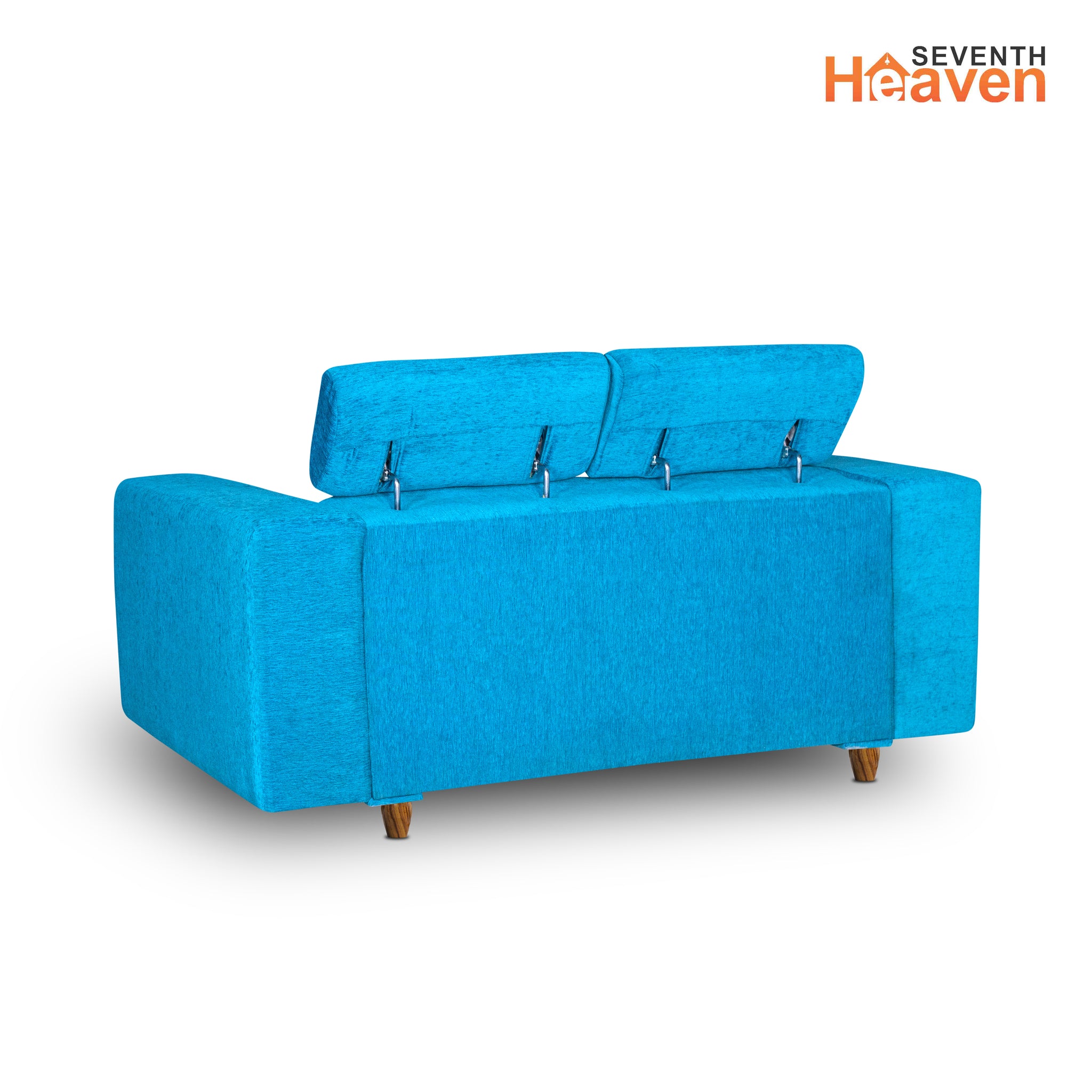 Berlin 2 Seater Sofa- ( Premium Molfino Fabric- Sky Blue )