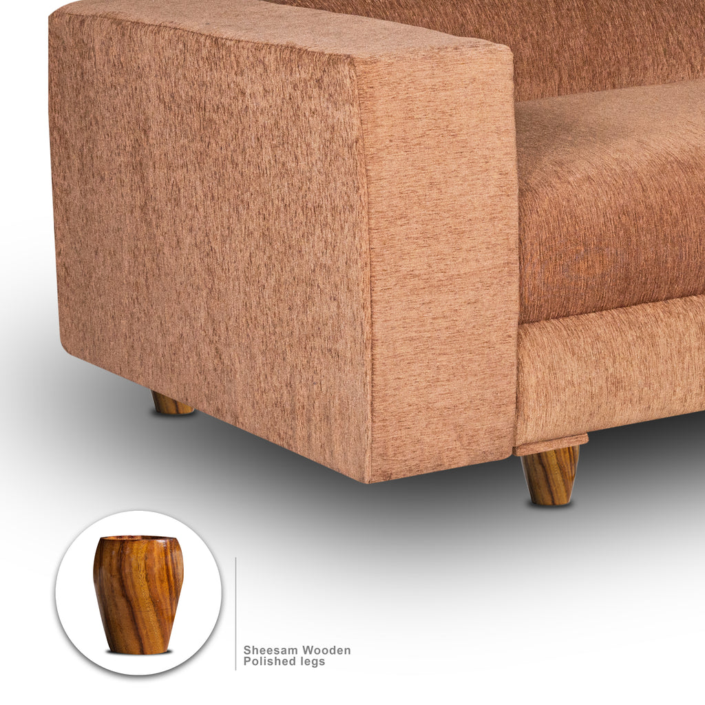 Berlin (3+1+1) Seater Sofa- ( Premium Molfino Fabric- Beige )