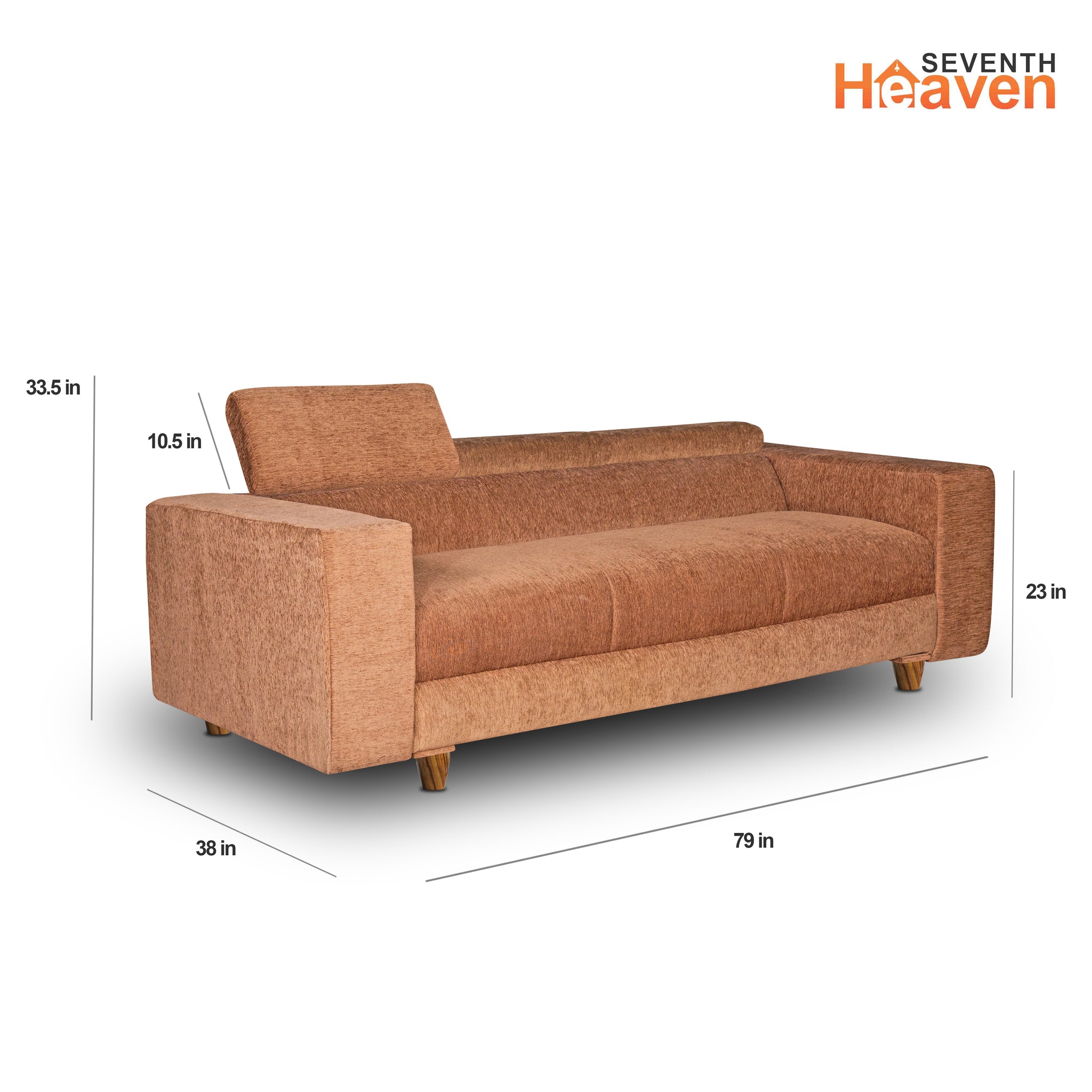 Berlin (3+1+1) Seater Sofa- ( Premium Molfino Fabric- Beige )