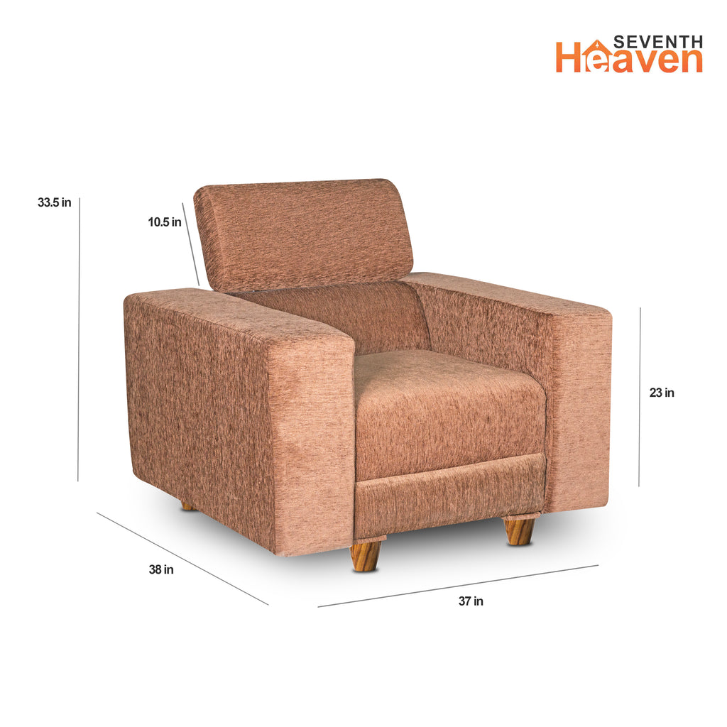 Berlin (3+1+1) Seater Sofa- ( Premium Molfino Fabric- Beige )