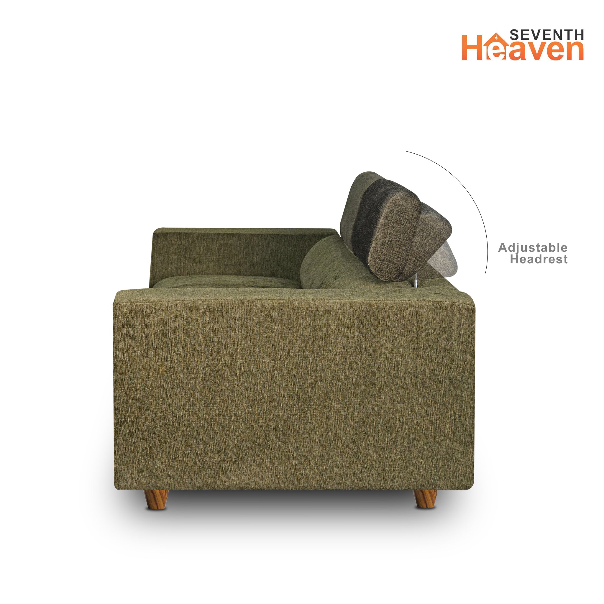 Berlin (3+1+1) Seater Sofa- ( Premium Molfino Fabric-Green )