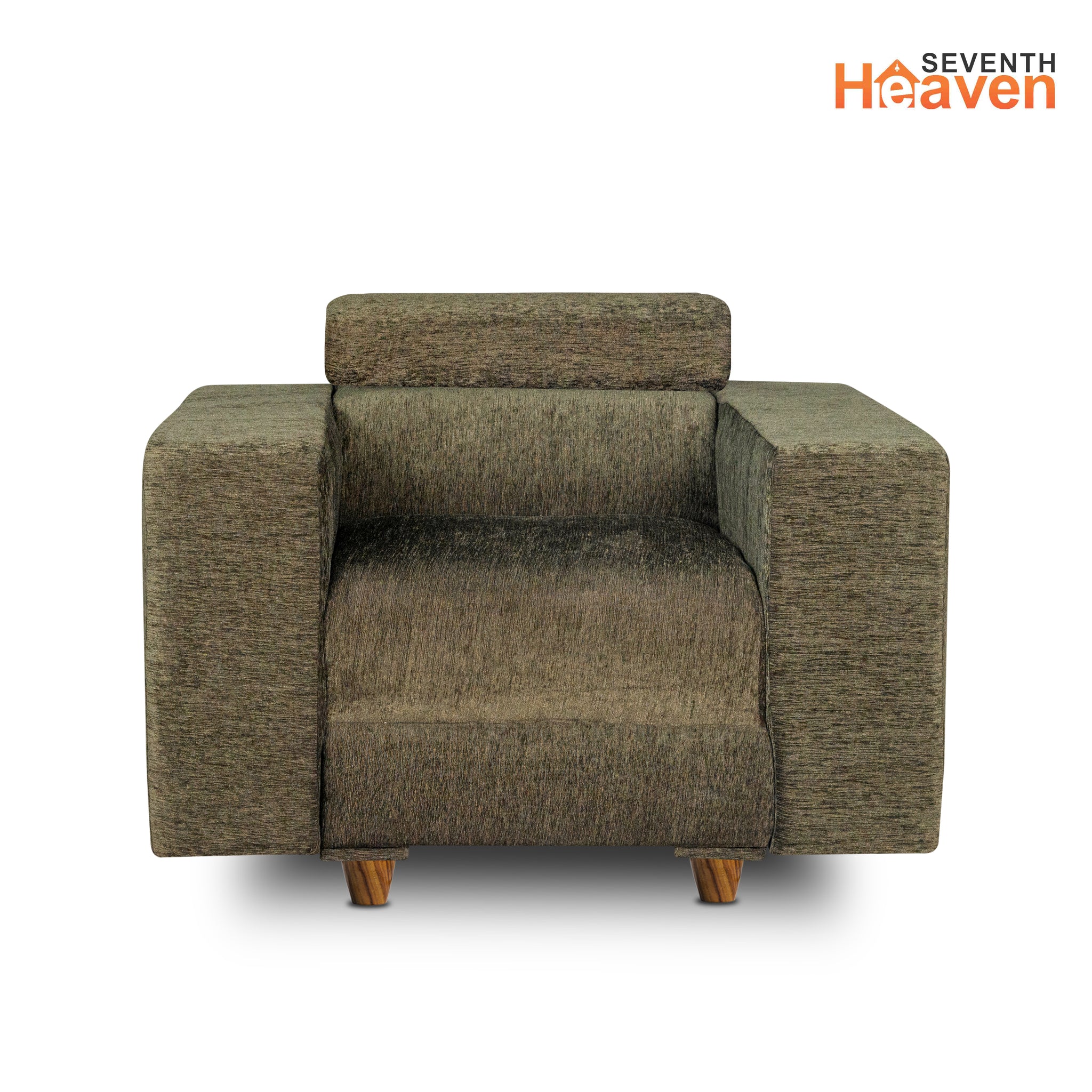 Berlin (3+1+1) Seater Sofa- ( Premium Molfino Fabric-Green )