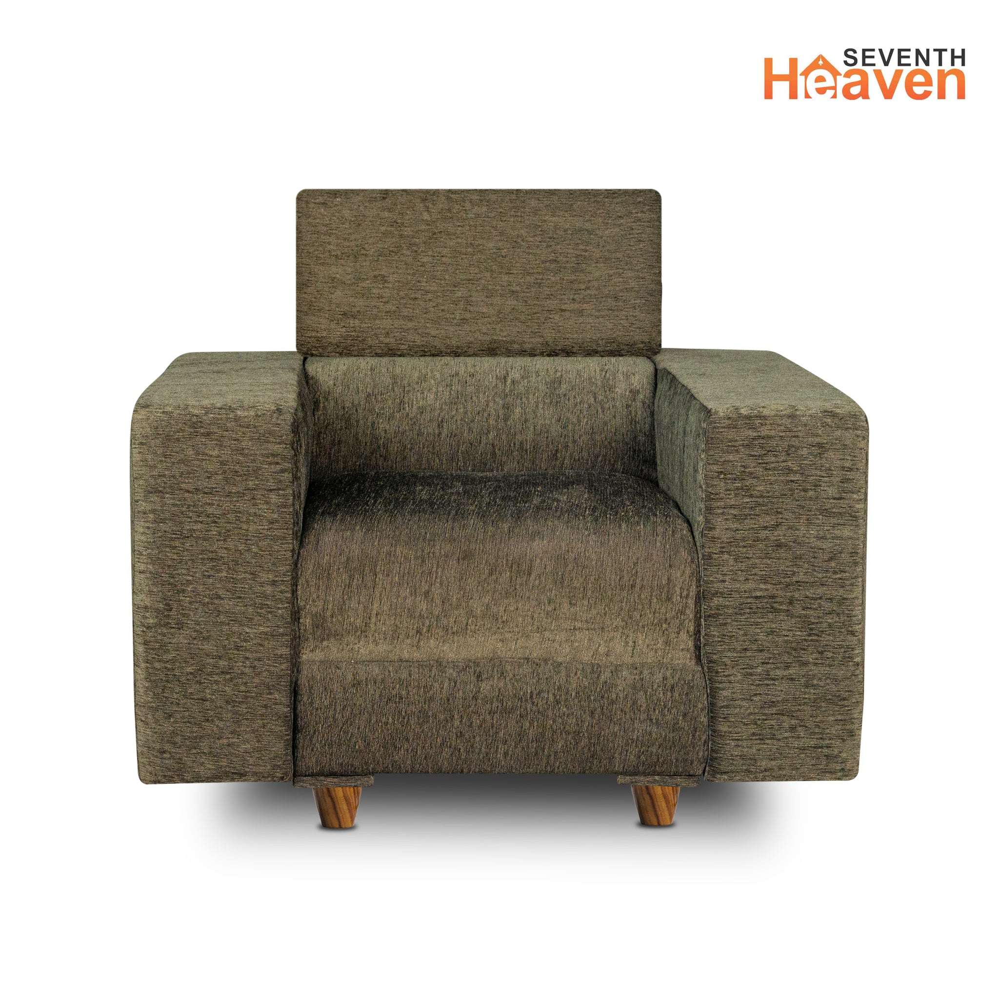 Berlin (3+1+1) Seater Sofa- ( Premium Molfino Fabric-Green )