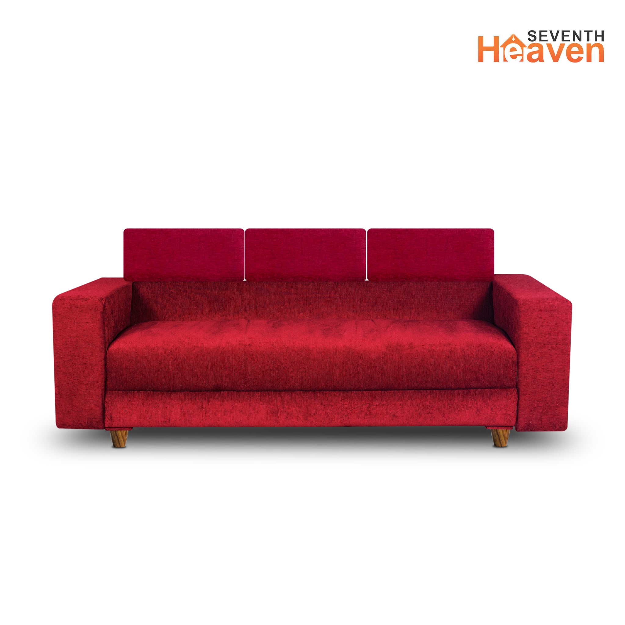 Berlin (3+1+1) Seater Sofa- ( Premium Molfino Fabric- Maroon )