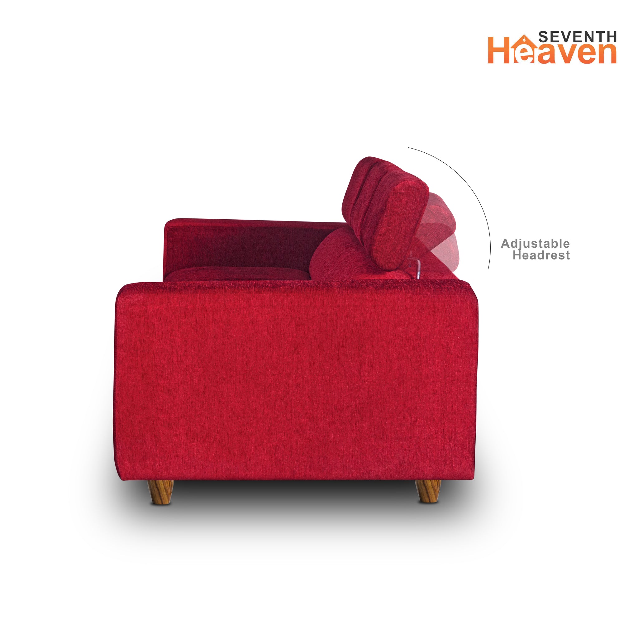 Berlin (3+1+1) Seater Sofa- ( Premium Molfino Fabric- Maroon )