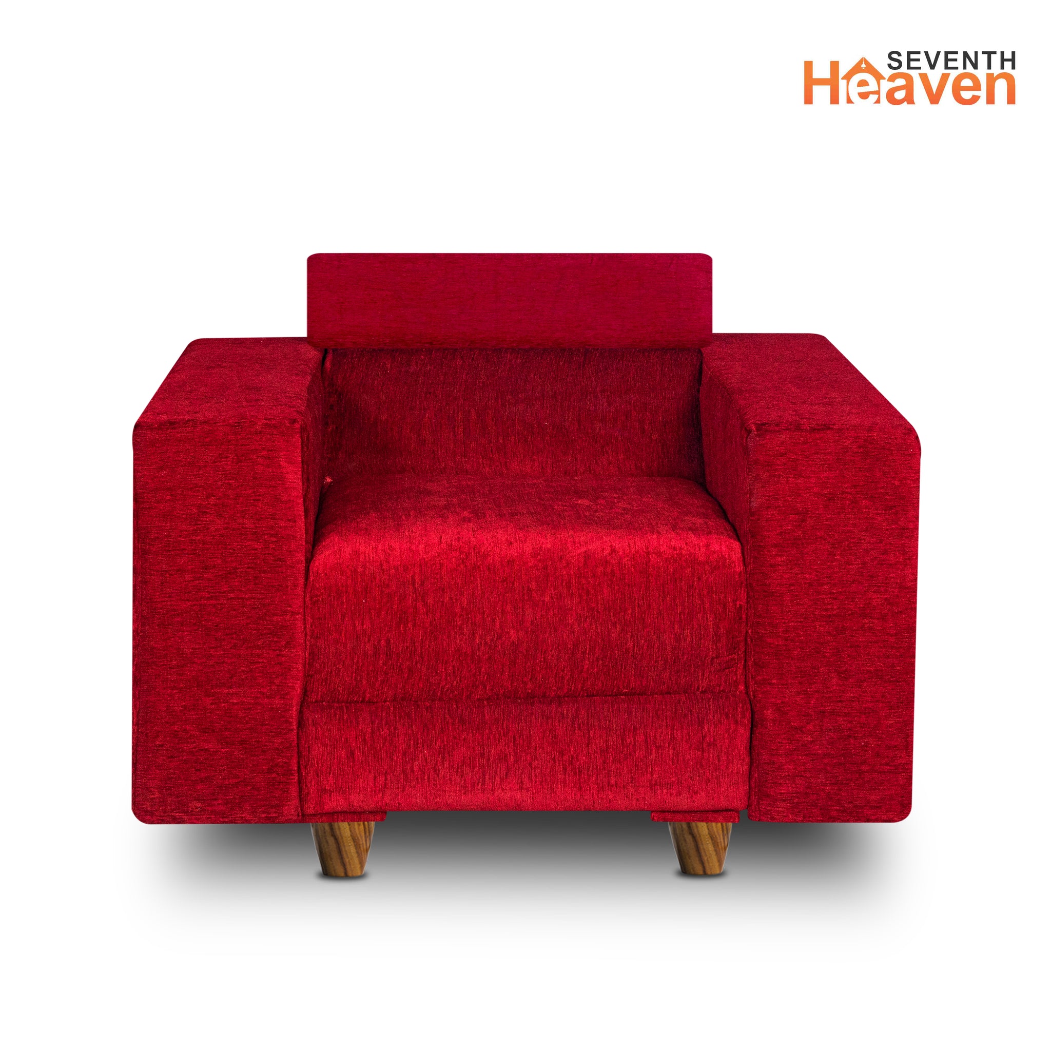 Berlin (3+1+1) Seater Sofa- ( Premium Molfino Fabric- Maroon )
