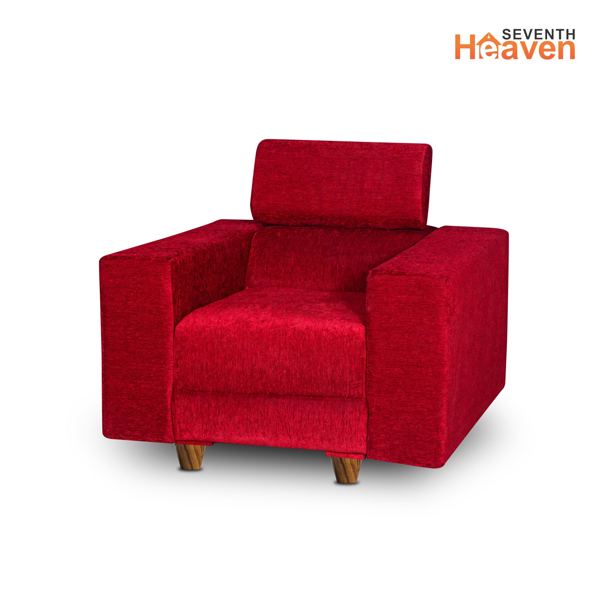 Berlin (3+1+1) Seater Sofa- ( Premium Molfino Fabric- Maroon )