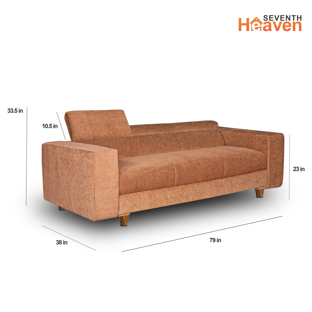 Berlin (3+2) Seater Sofa- ( Premium Molfino Fabric- Beige )
