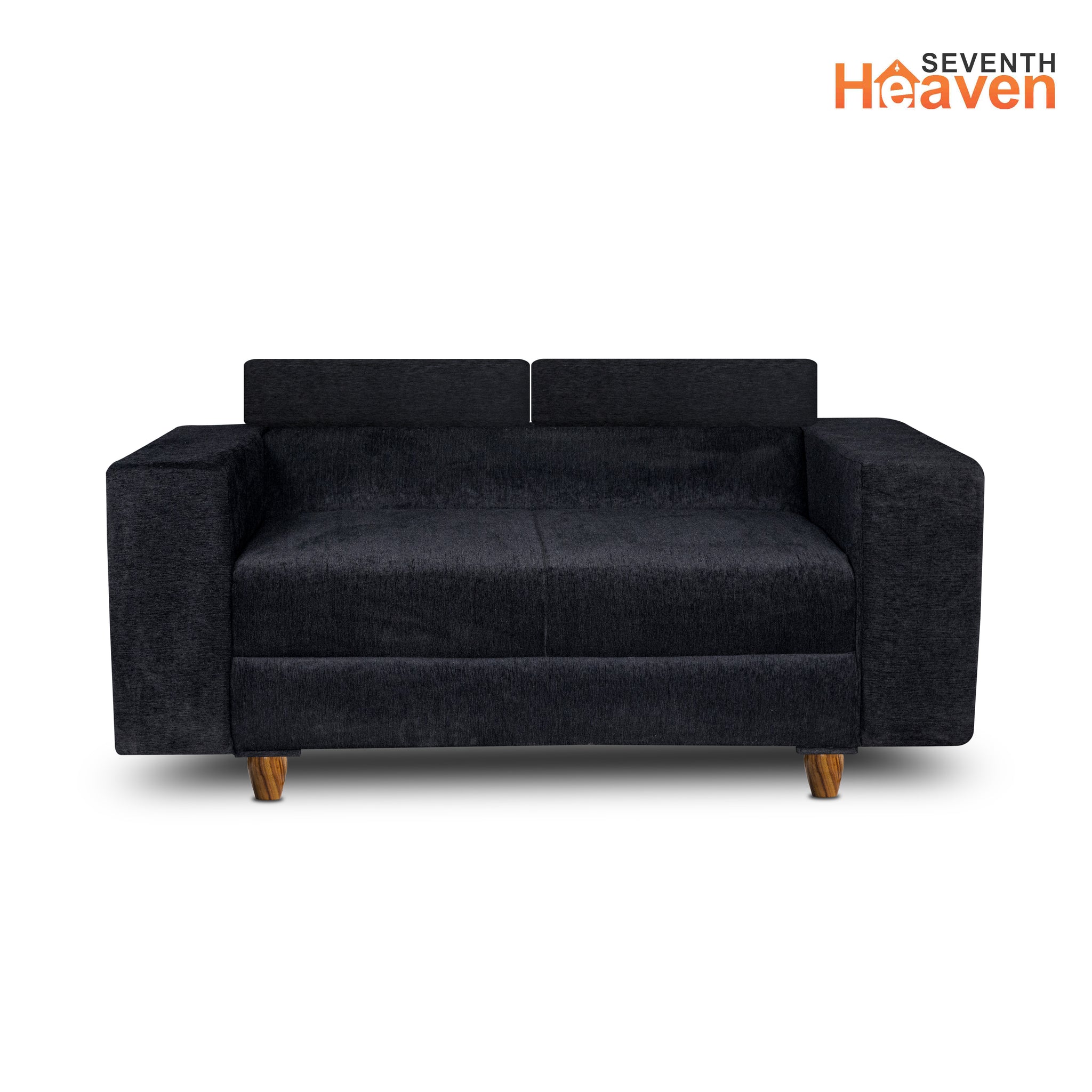 Berlin (3+2) Seater Sofa- ( Premium Molfino Fabric- Black )