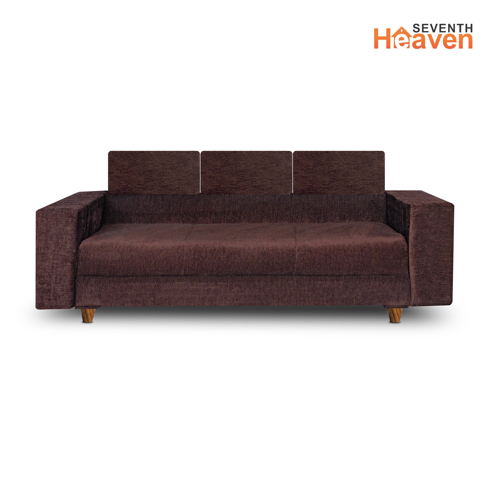 Berlin (3+2) Seater Sofa Right Corner- ( Premium Molfino Fabric- Brown )