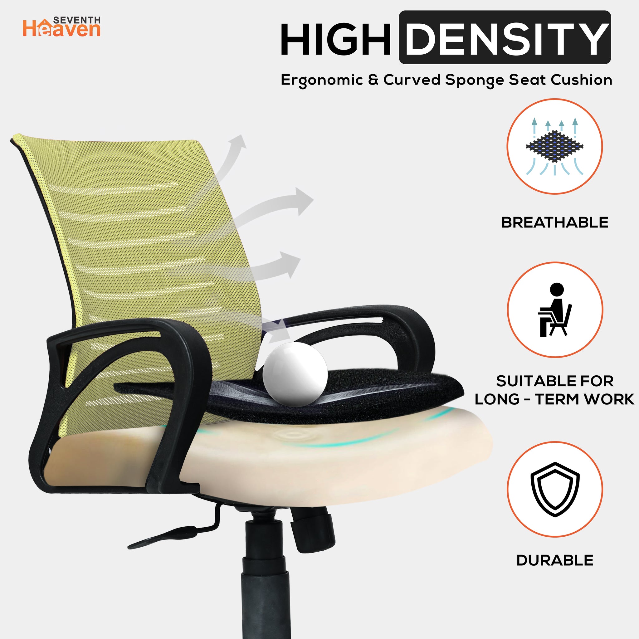 Blaze Mid-Back Office Chair – Ergonomic, Durable & Versatile (Green)