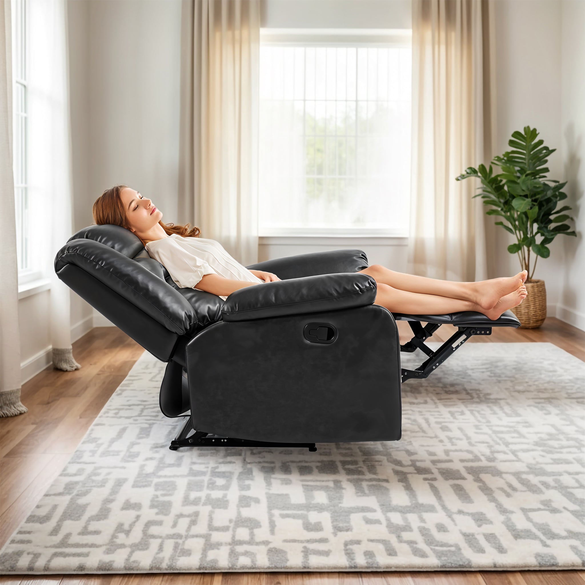 Oslo 1 Seater Recliner – ( Spacious, Luxurious & DIY-Friendly- Black )