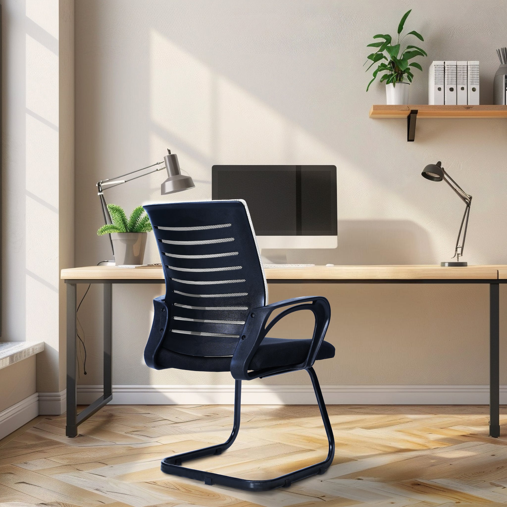 Blaze Mid-Back (C- Base) Office Chair – Ergonomic, Durable & Versatile (Grey)