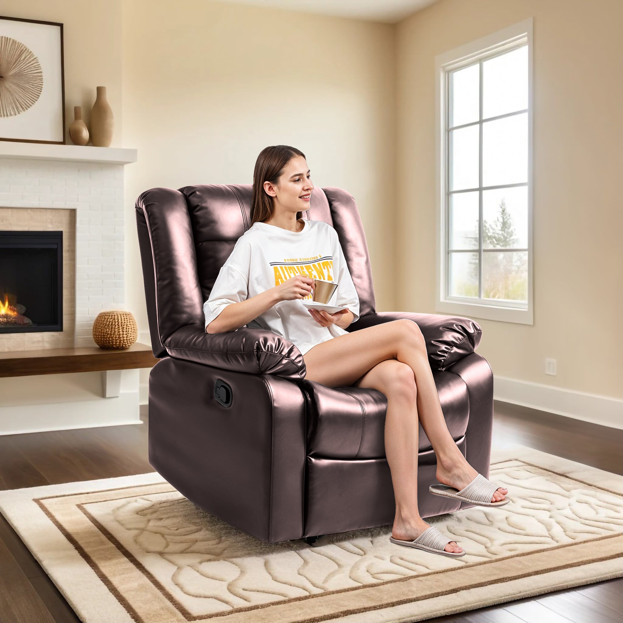 Oslo 1 Seater Recliner – ( Spacious, Luxurious & DIY-Friendly- Brown )