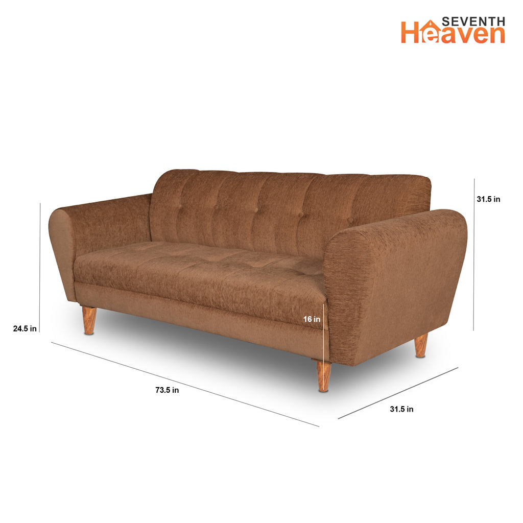 Milan (3+2) Seater Sofa - ( Premium Molfino Fabric- Beige )