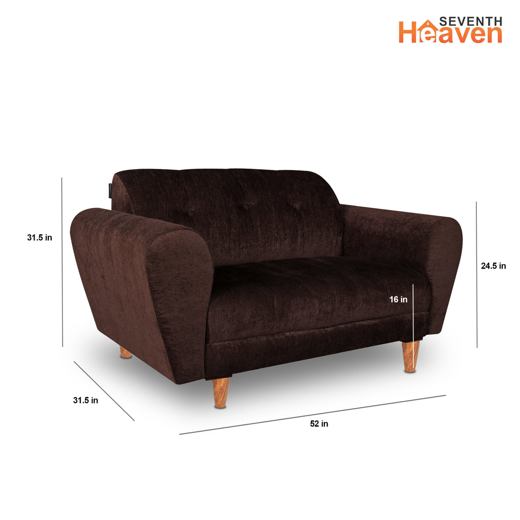 Milan (3+2) Seater Sofa - ( Premium Molfino Fabric- Brown )