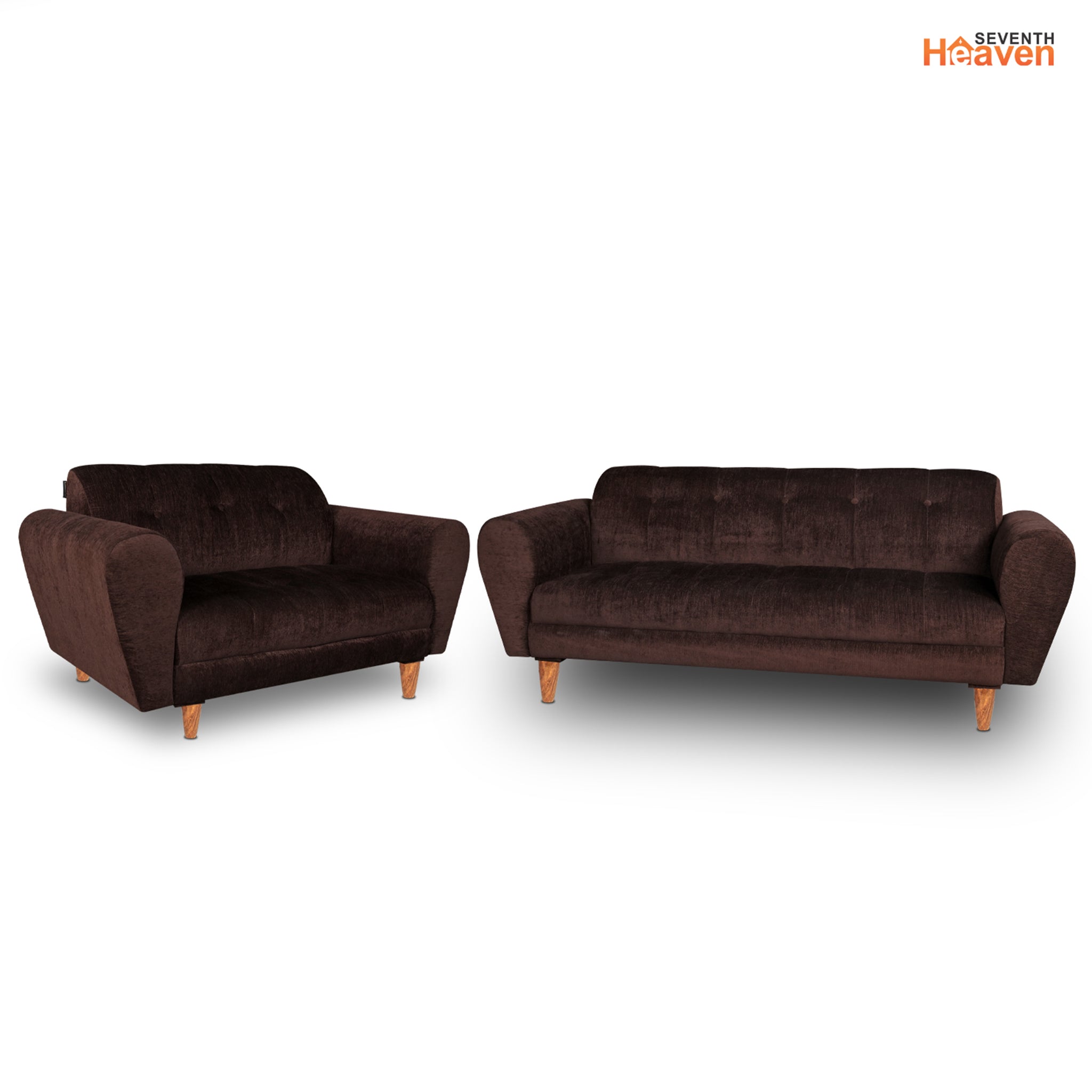 Milan (3+2) Seater Sofa - ( Premium Molfino Fabric- Brown )
