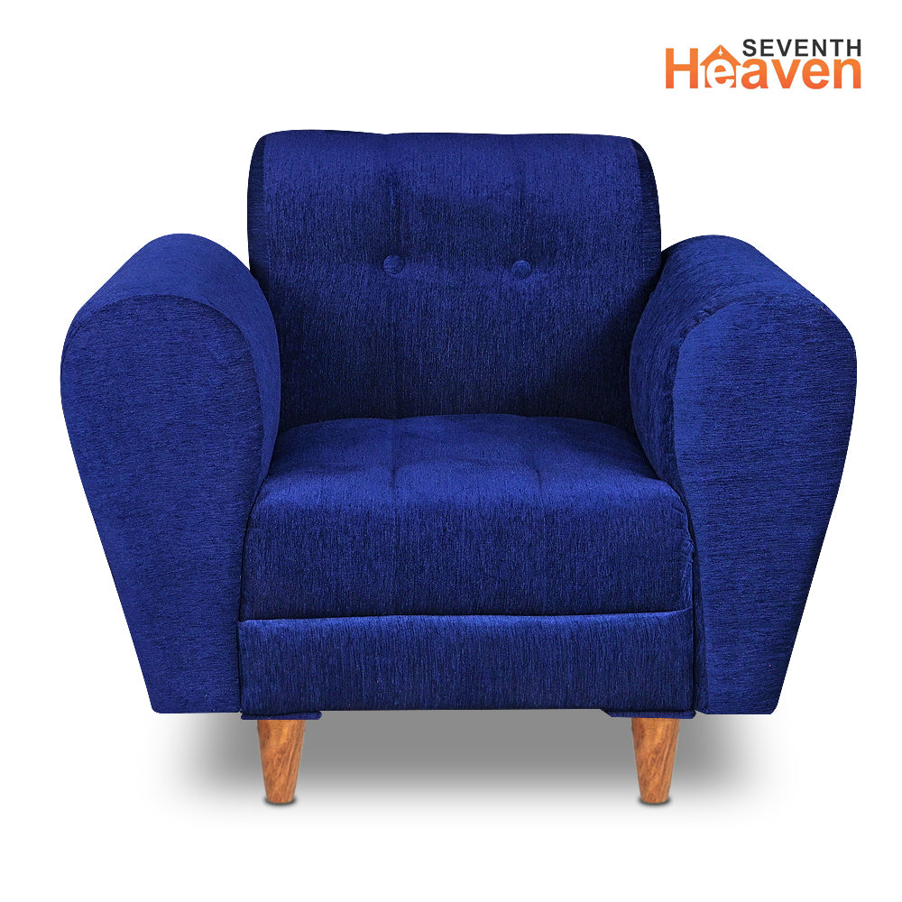 Milan (3+1+1) Seater Sofa - ( Premium Molfino Fabric-  Blue )