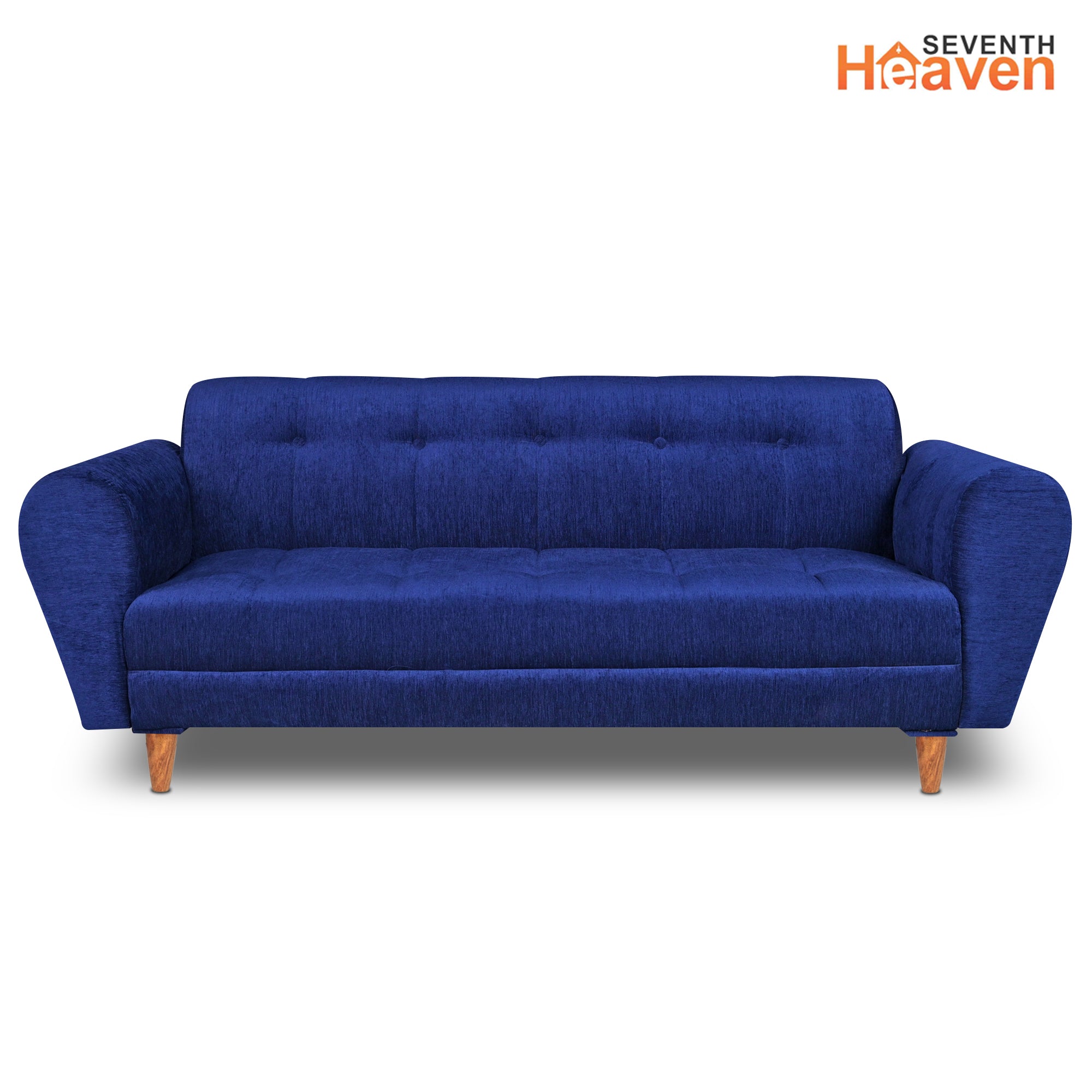 Milan (3+1+1) Seater Sofa - ( Premium Molfino Fabric-  Blue )