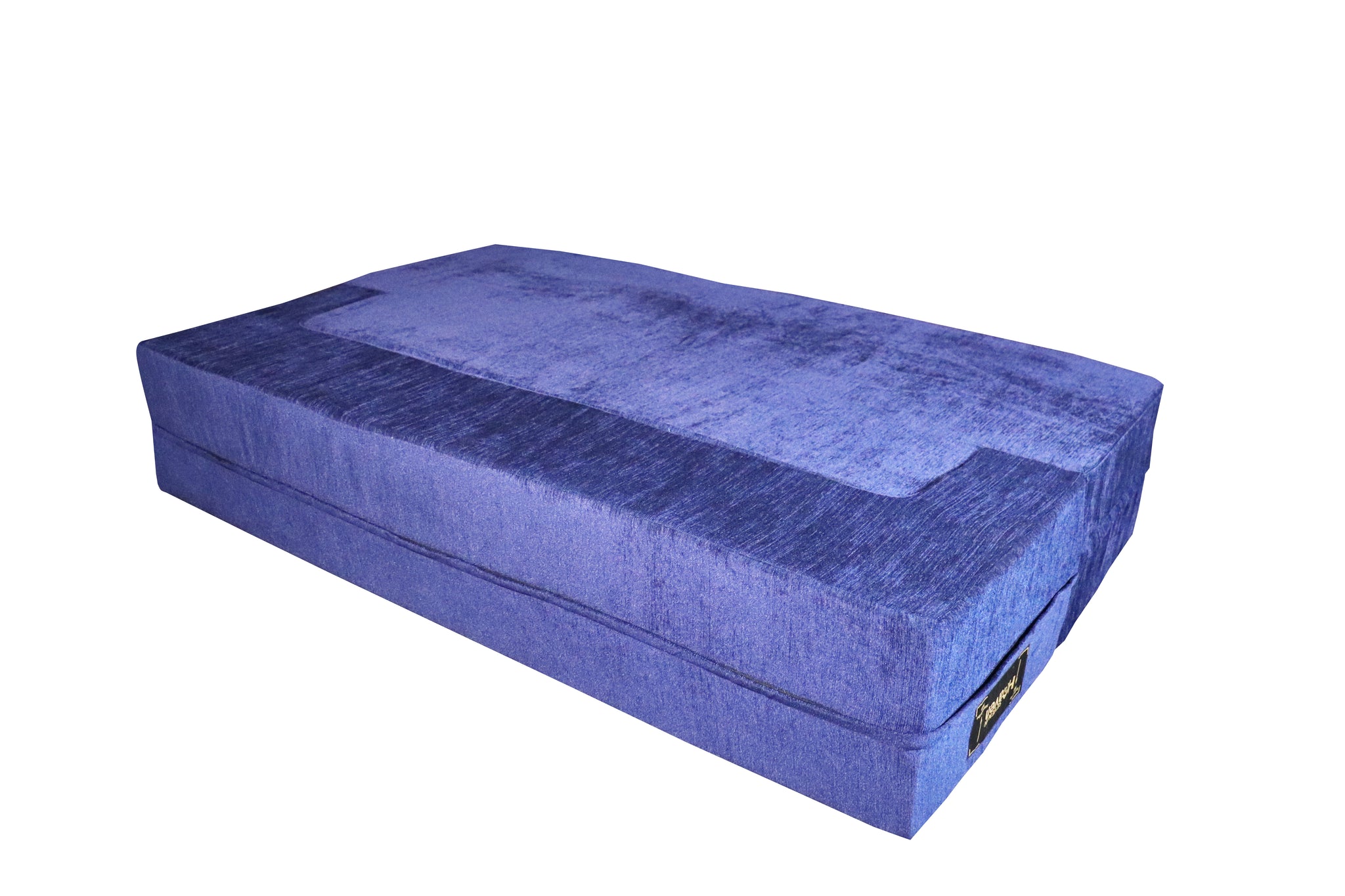 Flipper X Sofa Cum Bed - 3  Seater, Plain Cushion ( Premium Molfino Fabric, Blue)