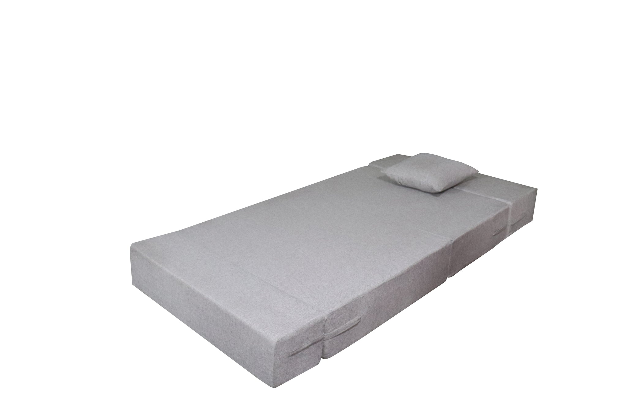 Rejoice Sofa Cum Bed Cover - 1  Seater, Plain Cushion ( Jute Fabric,  Light Grey  )