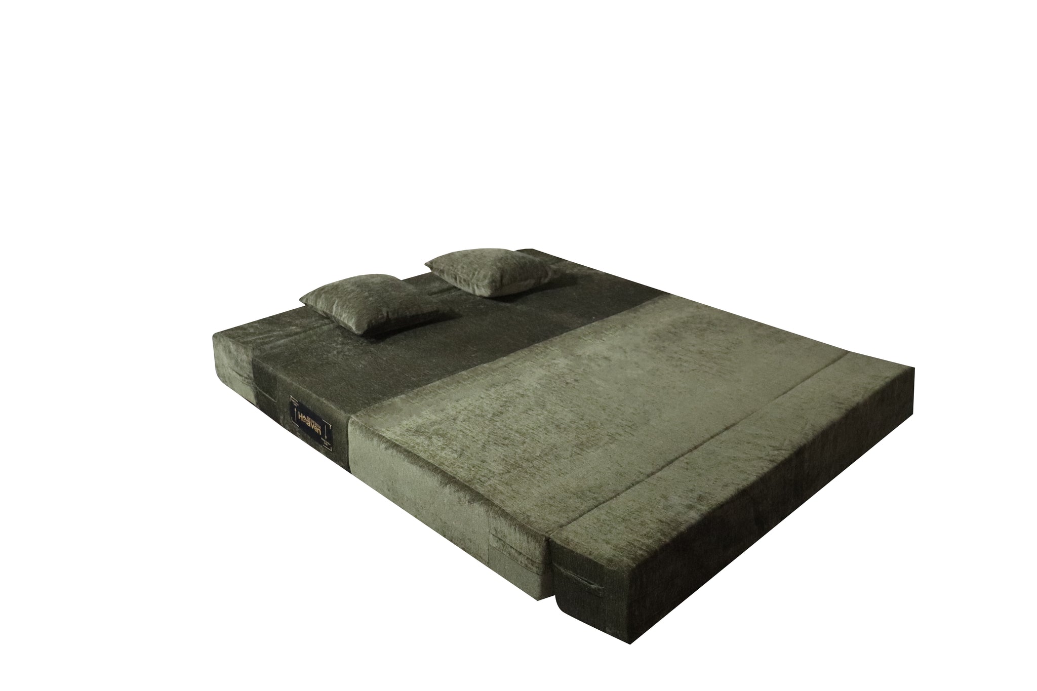 Rejoice Sofa Cum Bed Cover - 3 Seater, Plain Cushion ( Premium Molfino Fabric,  Green )