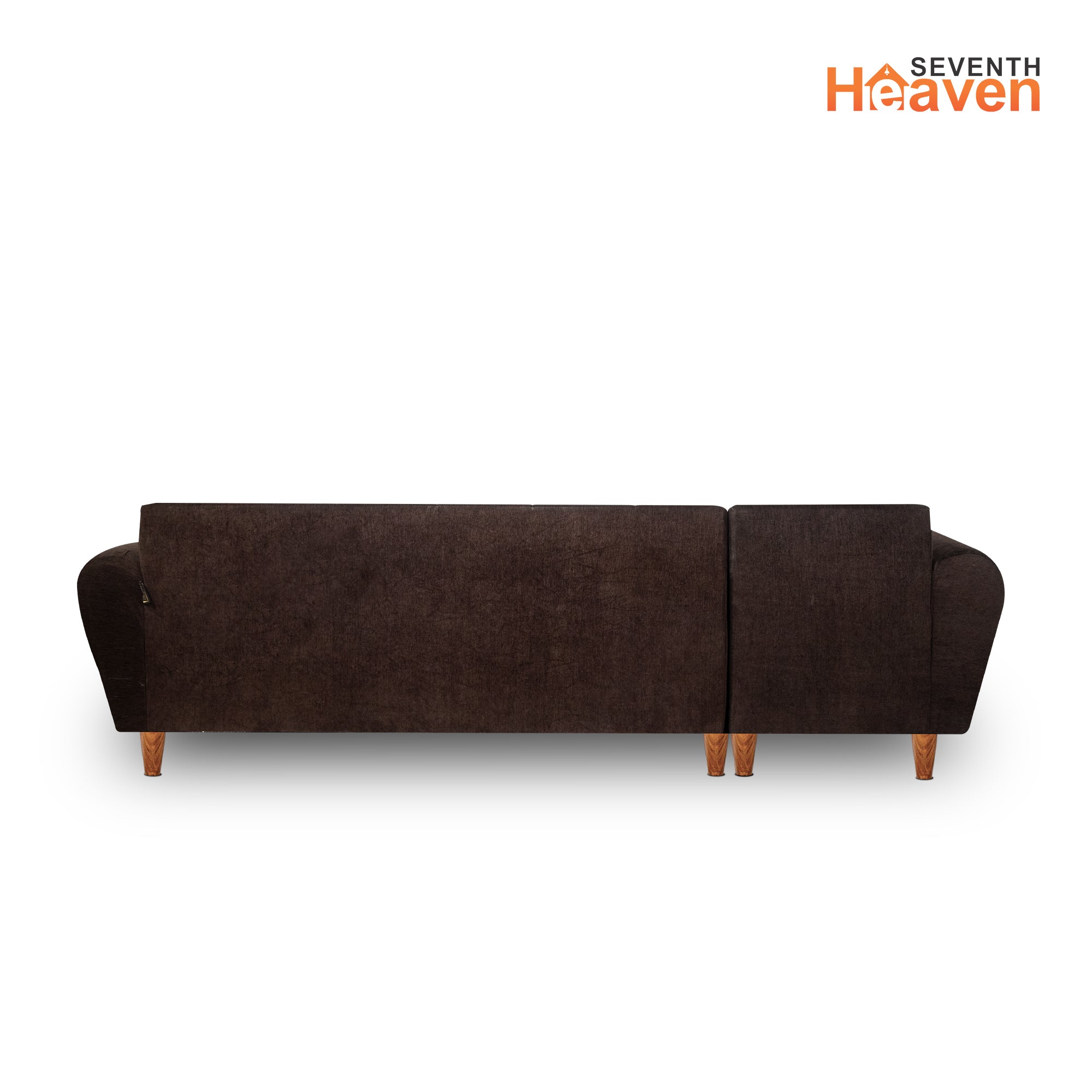Seventh Heaven Milan 6 Seater Sofa, Extra Spacious, Chenille Molfino Fabric: 3 Year Warranty Fabric 6 Seater Sofa  (Finish Color - Brown, DIY(Do-It-Yourself))