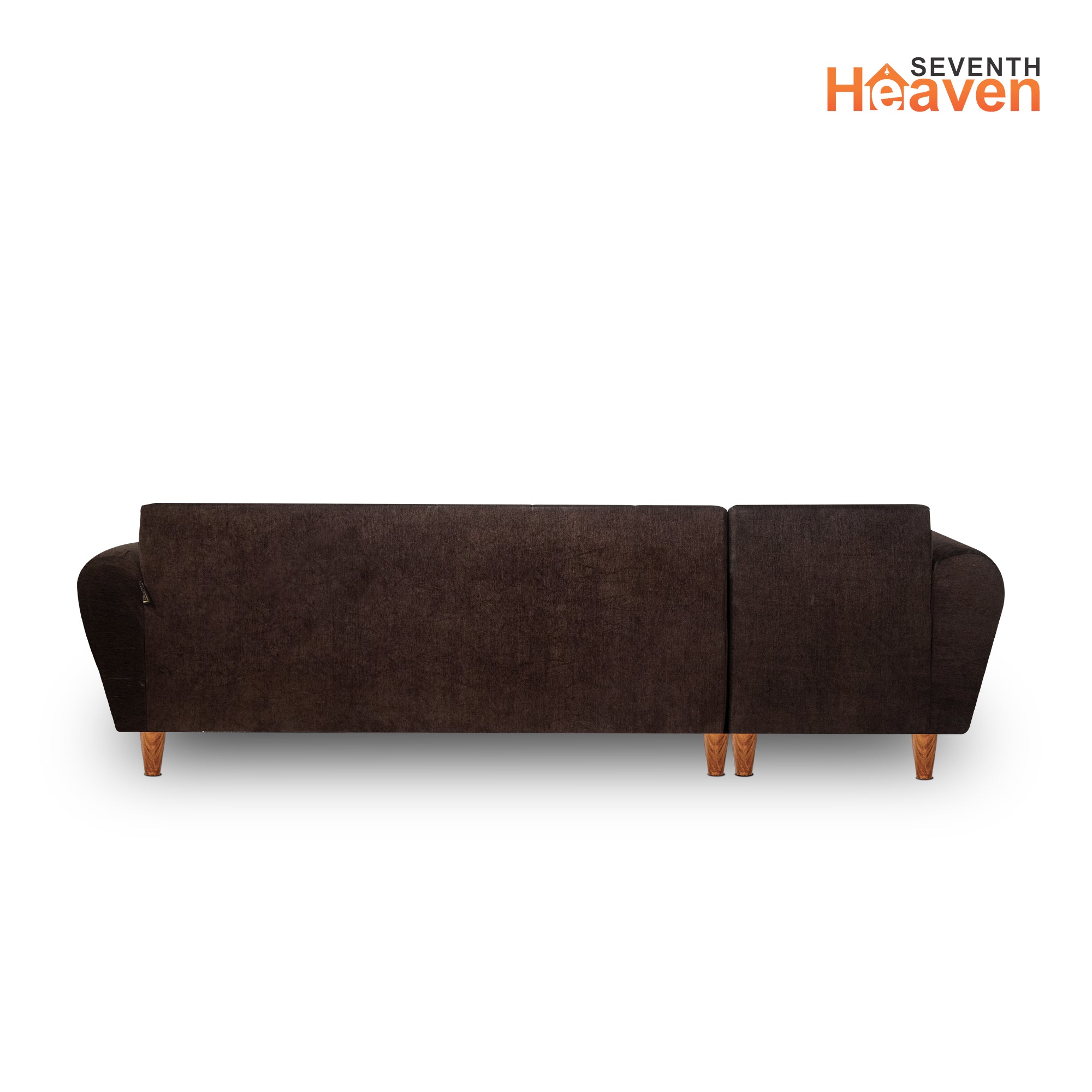 Milan 6 Seater Sofa Left Corner- ( Premium Molfino Fabric-  Brown)