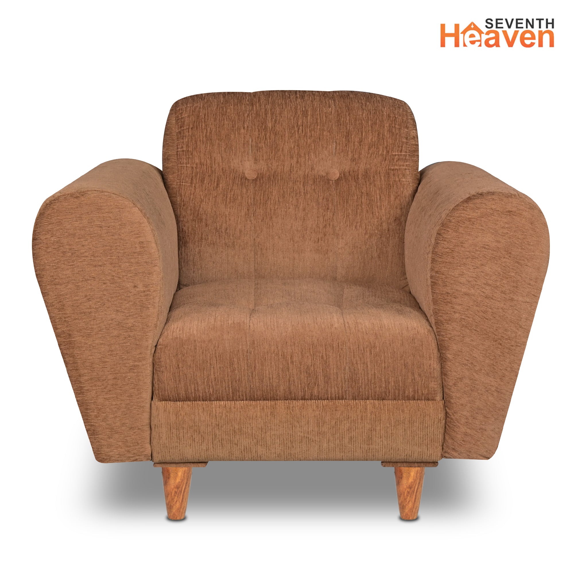 Milan 5 Seater Sofa Set, Chenille Molfino Fabric (Finish Color - Beige, Style - 3 + 1 +1)