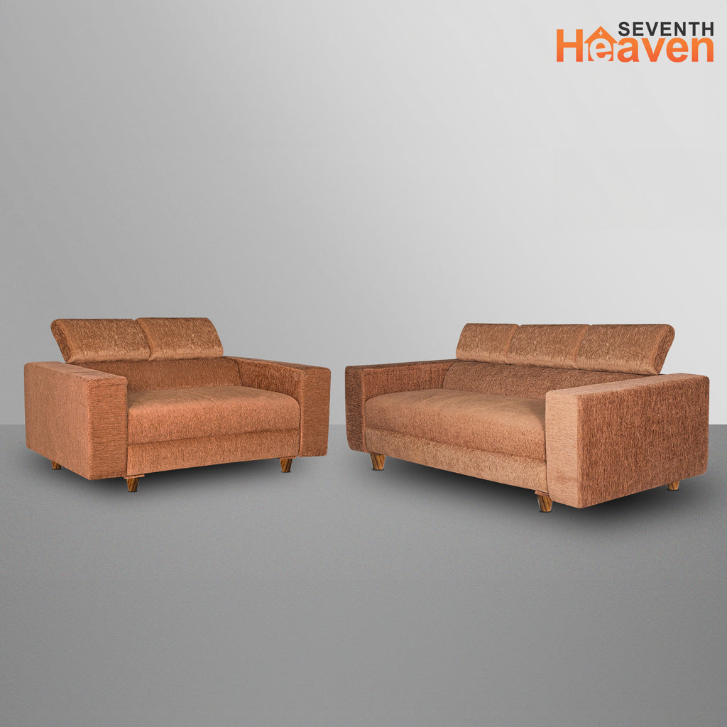 Berlin (3+2) Seater Sofa- ( Premium Molfino Fabric- Beige )