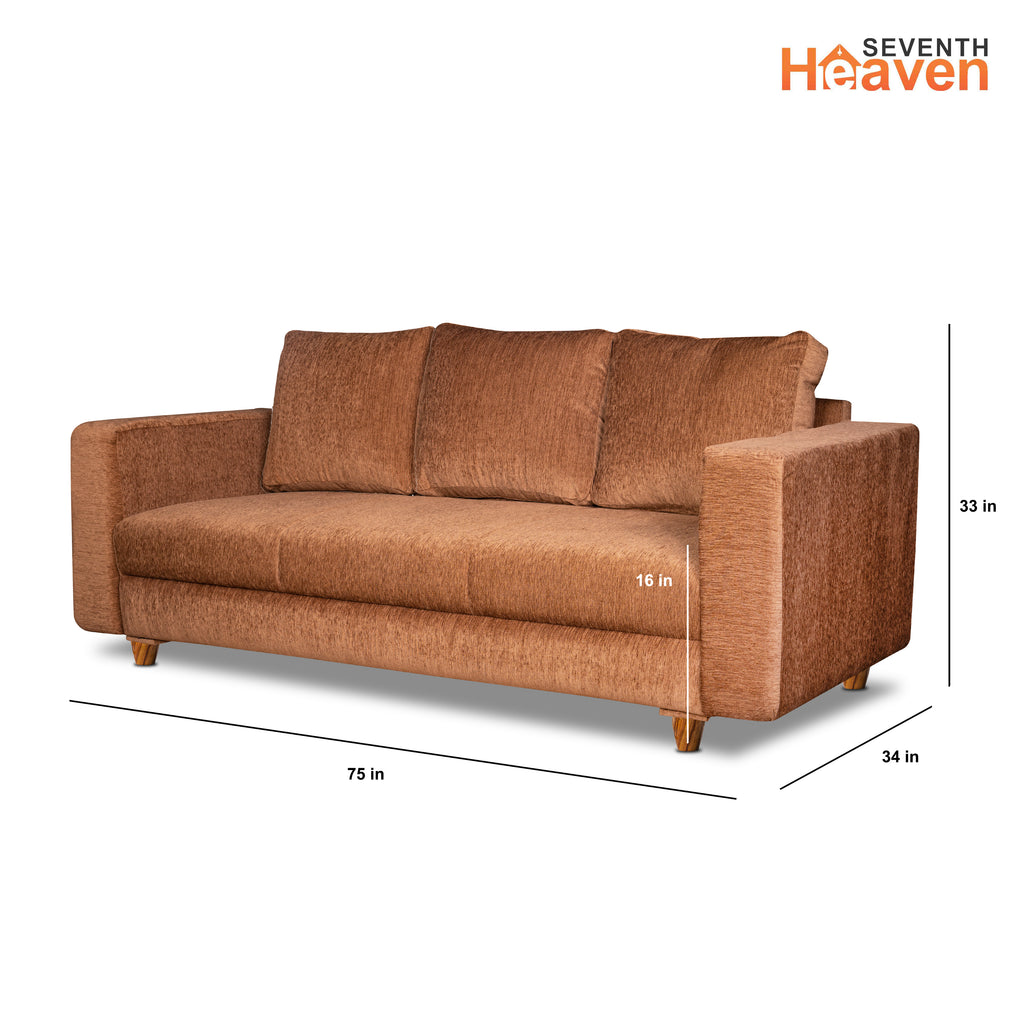 Rio 5 Seater Sofa- (3+2) ( Premium Molfino Fabric- Beige )
