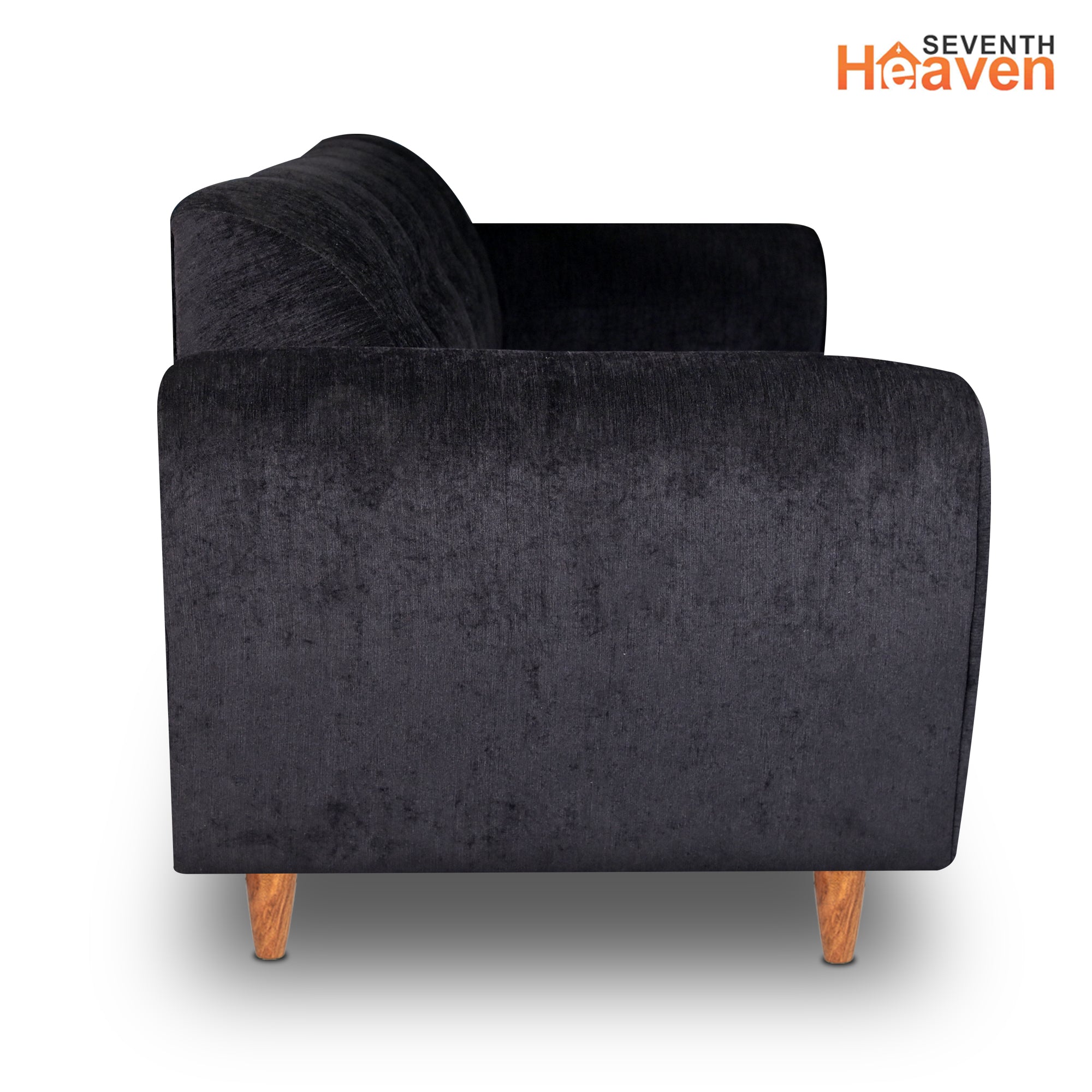 Milan (3+1+1) Seater Sofa - ( Premium Molfino Fabric- Black )