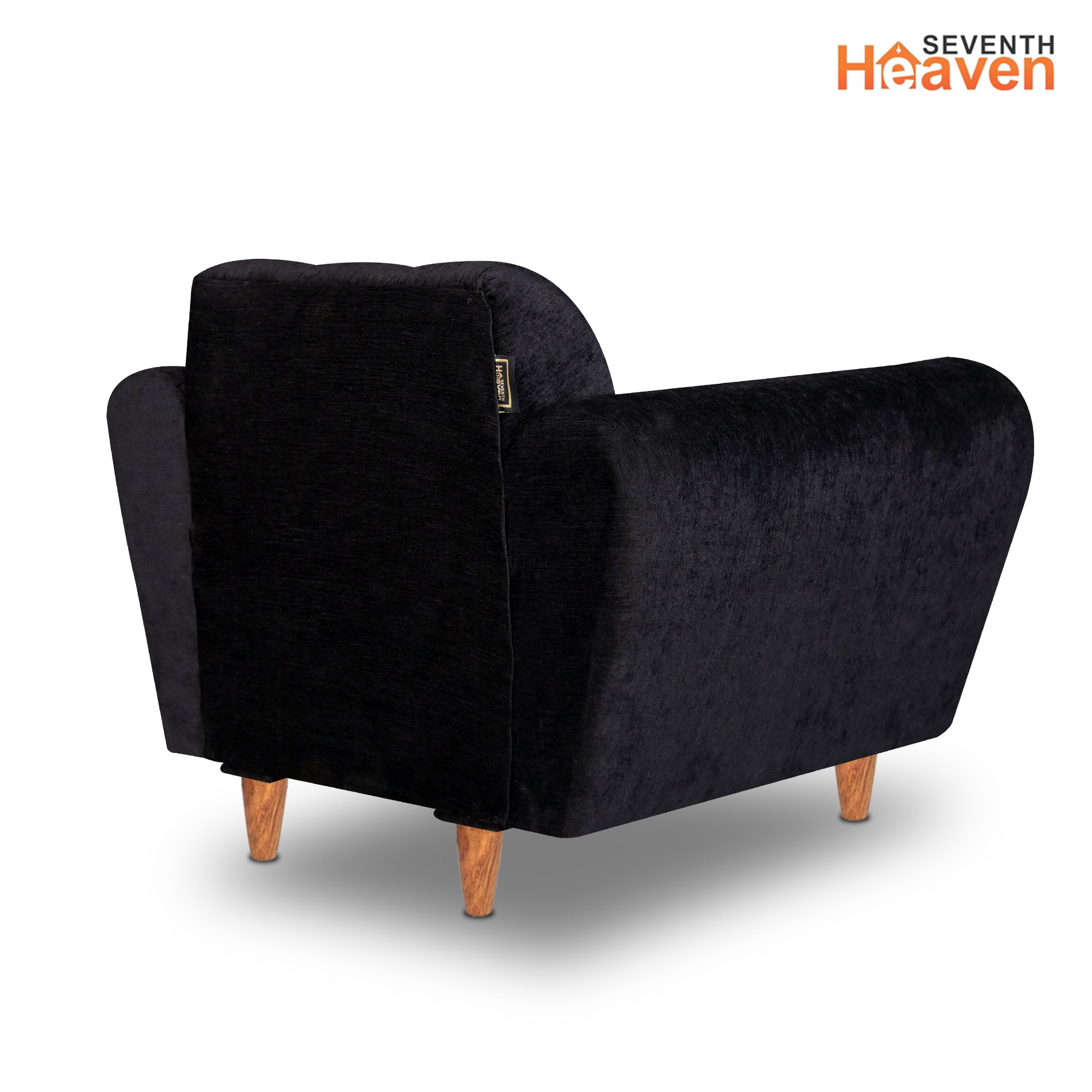 Milan (3+1+1) Seater Sofa - ( Premium Molfino Fabric- Black )