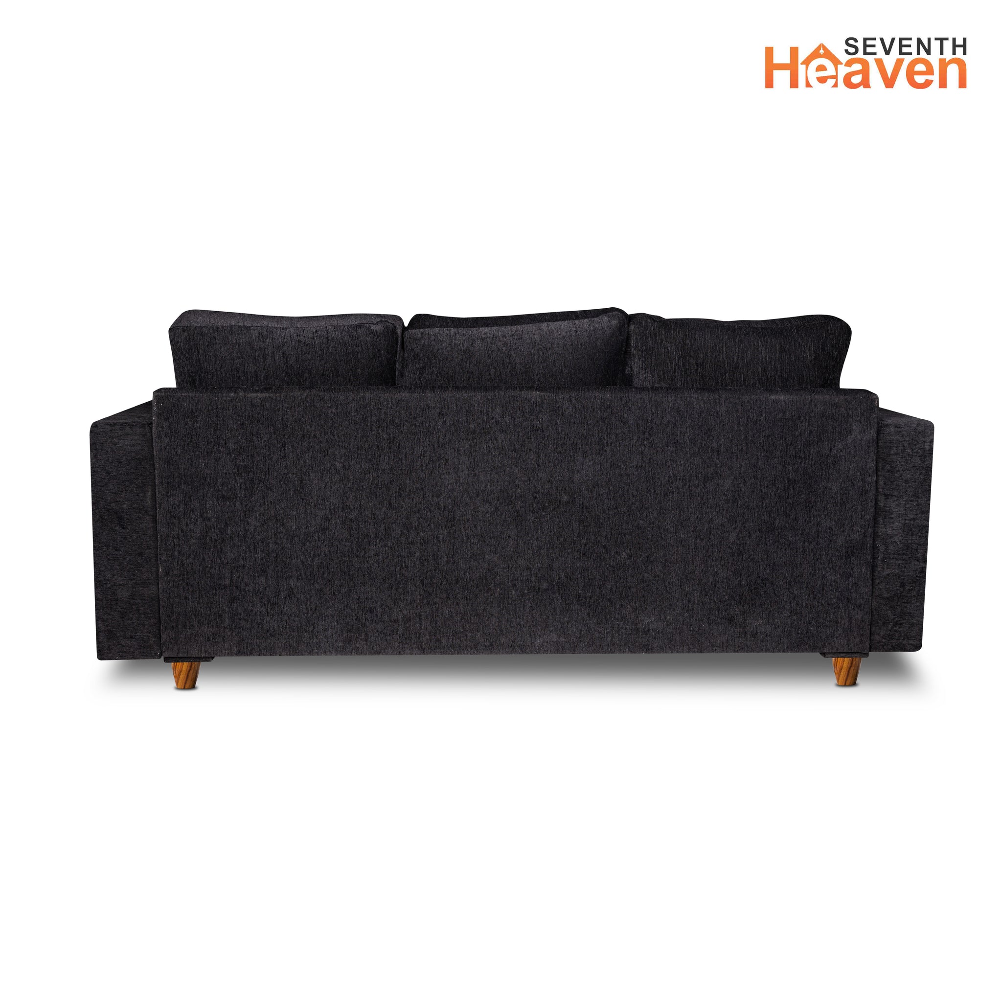 Rio 5 Seater Sofa- (3+1+1) ( Premium Molfino Fabric- Black )