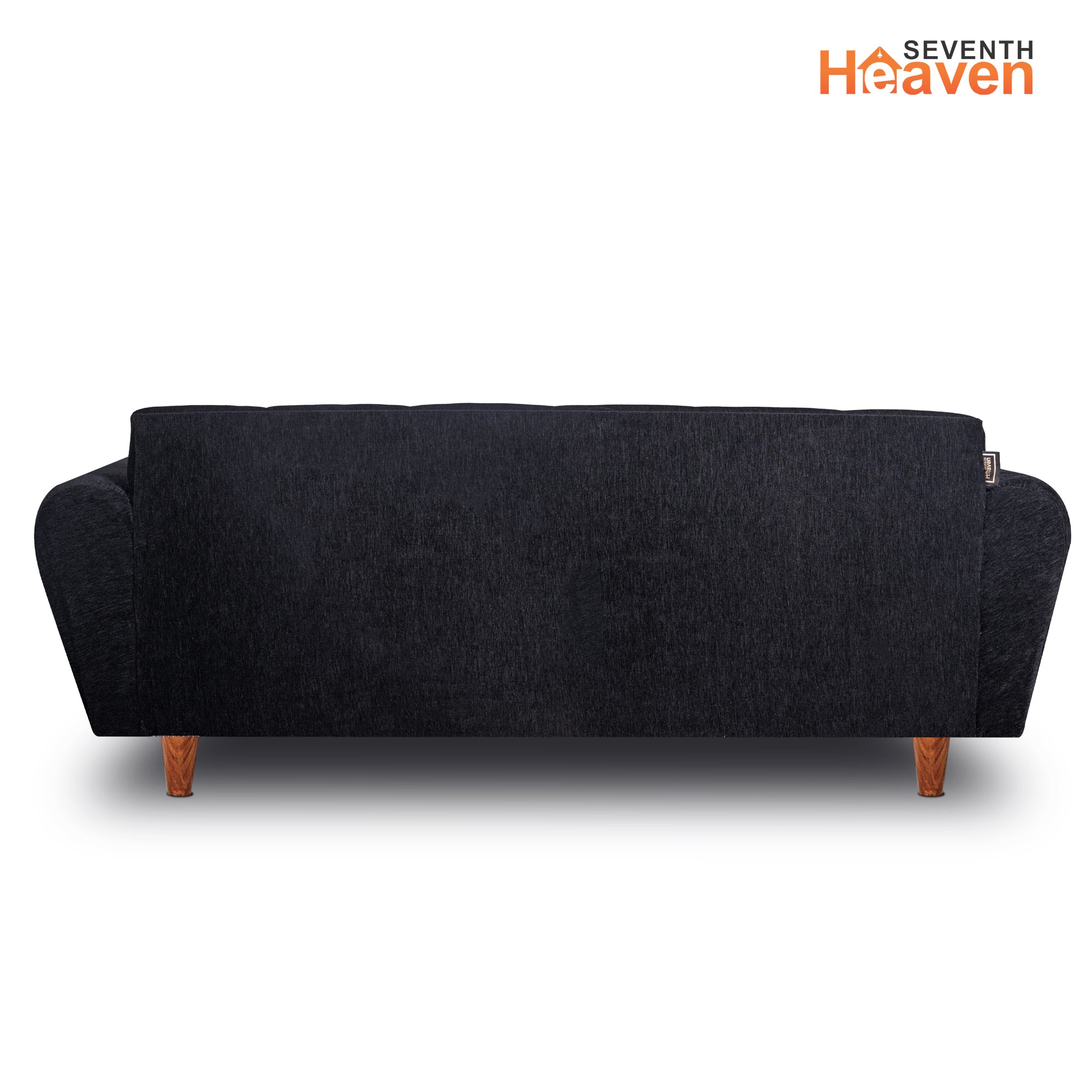 Milan 4 Seater with Ottoman- ( Premium Molfino Fabric- Black )