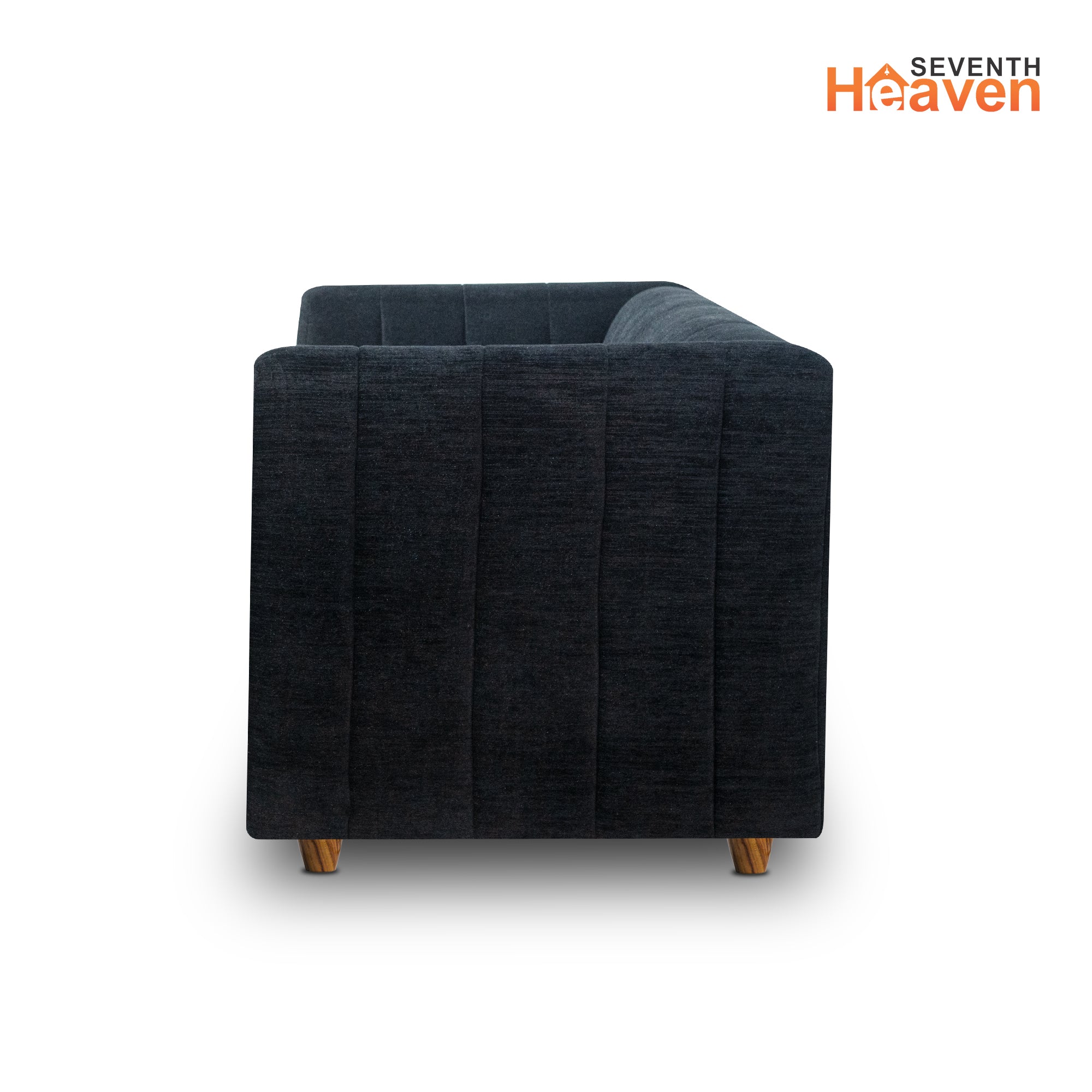 Tokyo 3 Seater Sofa - ( Premium Molfino Fabric- Black )