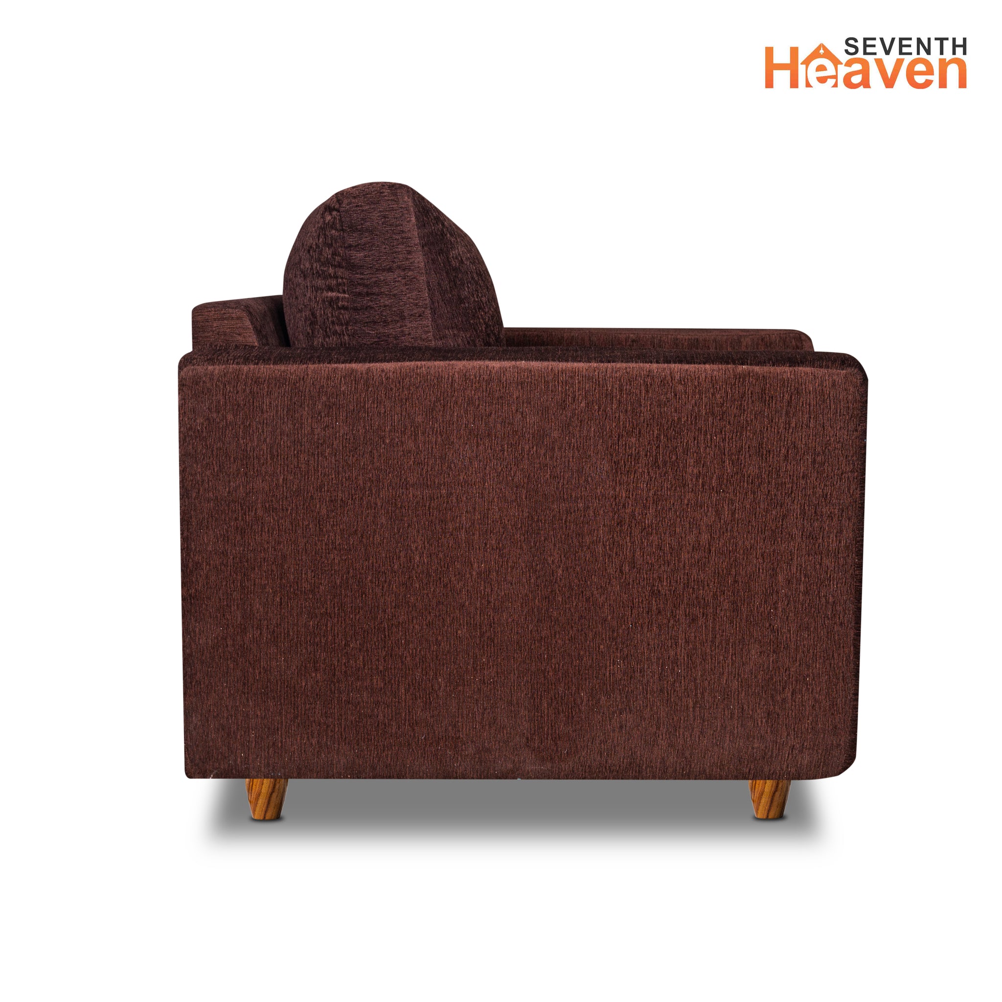 Rio 5 Seater Sofa Set, Chenille Molfino Fabric (Finish Color -Brown, Style - 3 + 1 + 1)
