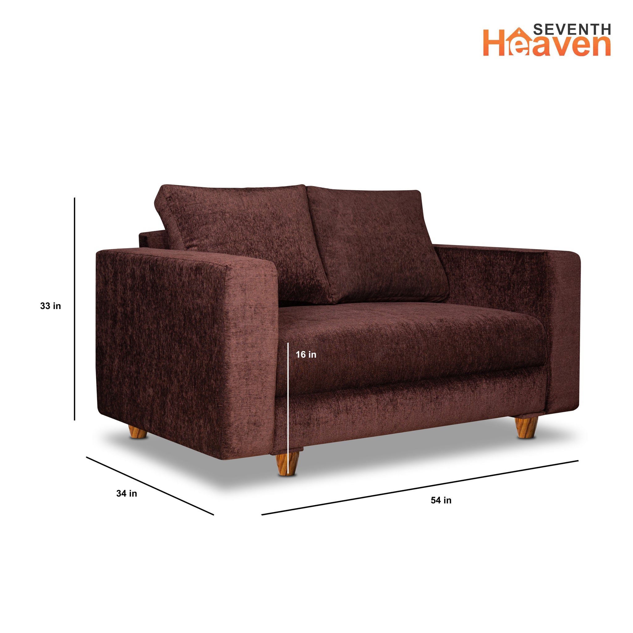 Rio 5 Seater Sofa Set, Chenille Molfino Fabric (Finish Color - Brown, Style - 3 + 2)